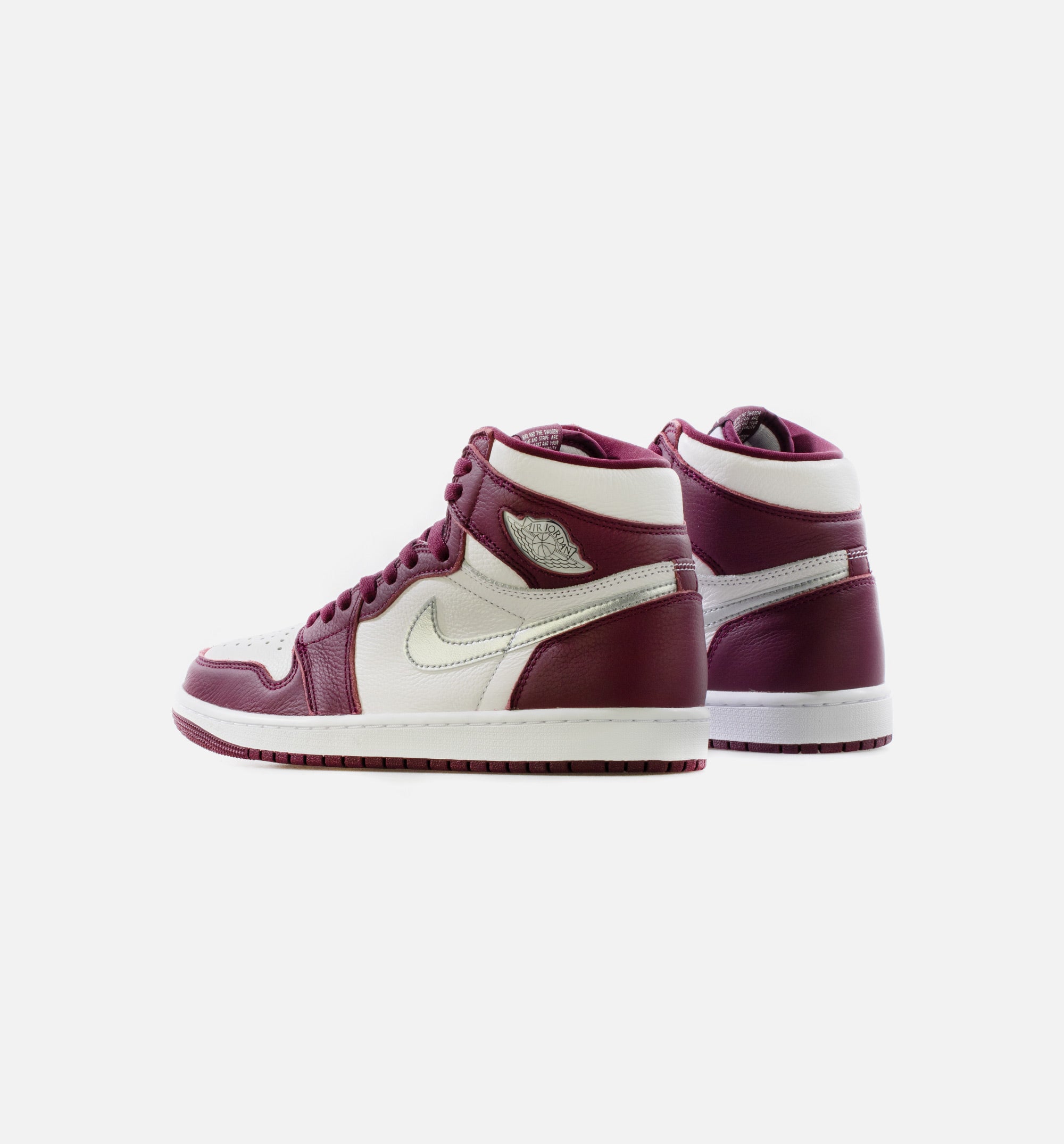 Air Jordan 1 Retro High OG Bordeaux Mens Lifestyle Shoe - Bordeaux/White/Metallic Silver Limit One Per Customer、mySite、dreamappss