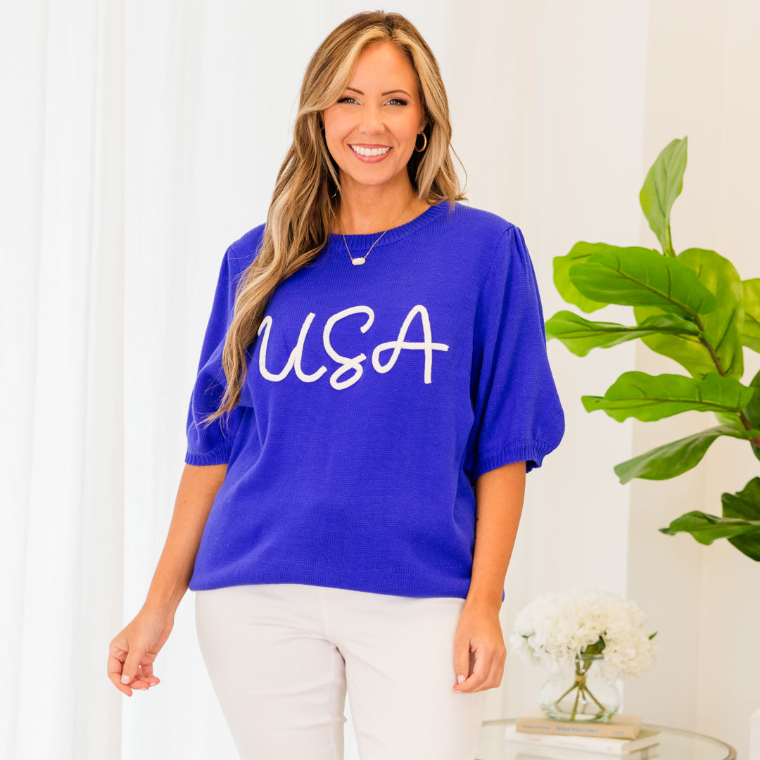  Pledging My Allegiance Top, Blue、mySite、justintrudeaud