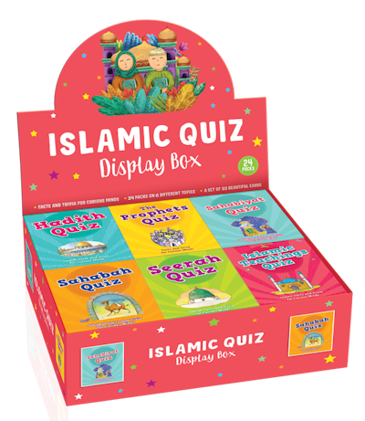 Islamic Quiz Cards - Display Box with 24 Quiz Packs on Six Different Topics、mySite、topwebapps