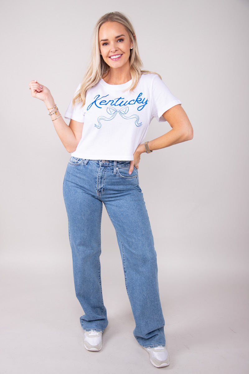 Kentucky Blue Ribbon Cropped Boxy Tee、mySite、hinf8tx79
