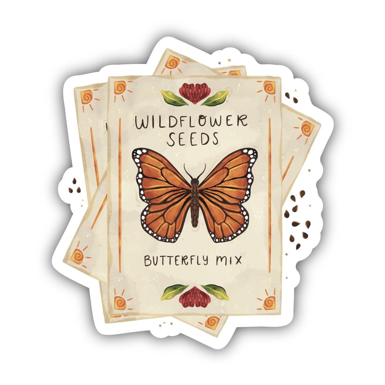  Wildflower Seeds and Butterfly Mix Garden Sticker、mySite、elrpsem3k