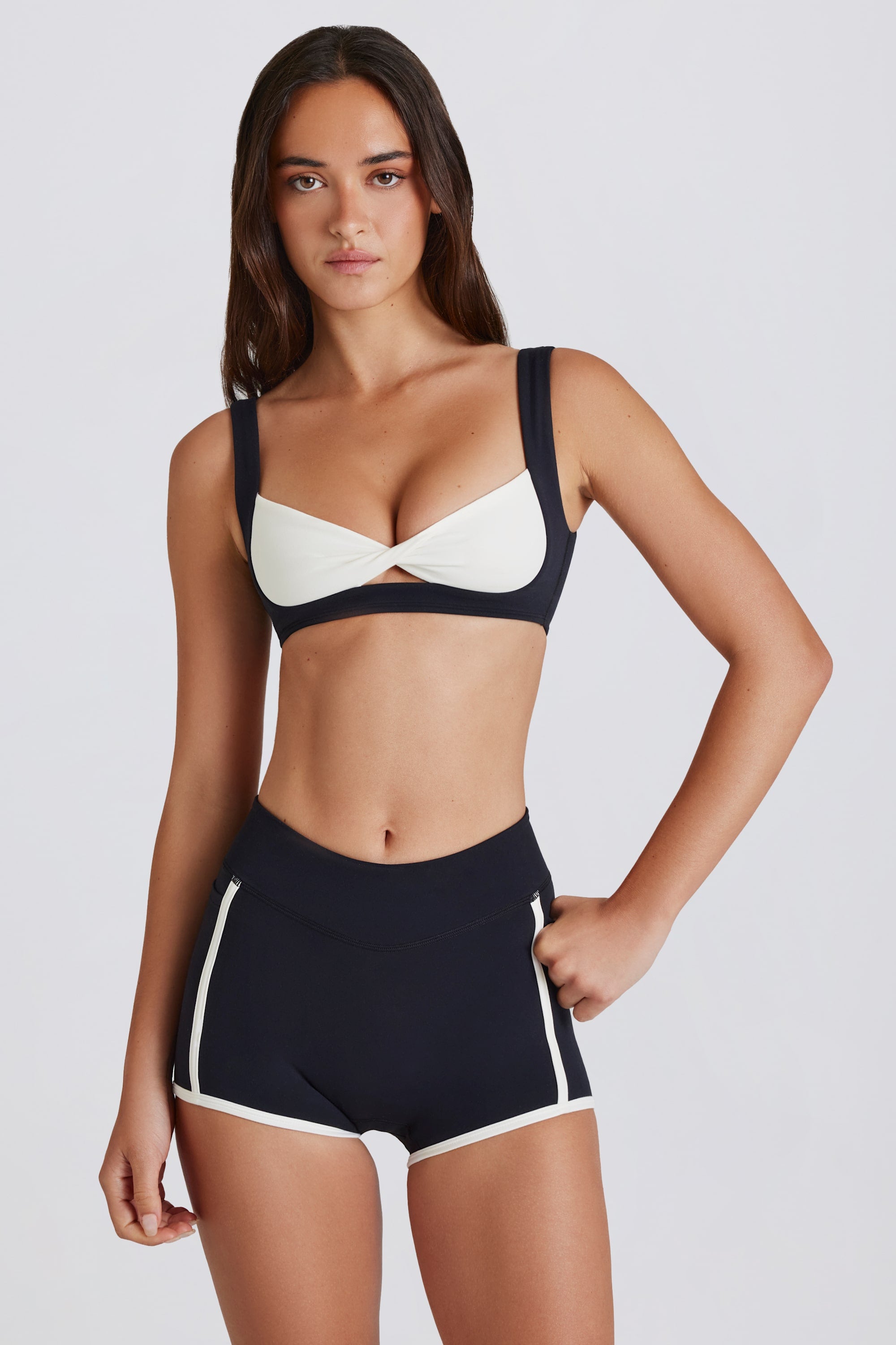  Soft Active Contrast Mini Shorts in Black、mySite、sugarbowlscore