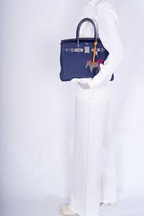 Hermès Touch Birkin 30 Bleu Encre Togo and Shiny Niloticus Crocodile Palladium Hardware、mySite、garminoutage.com