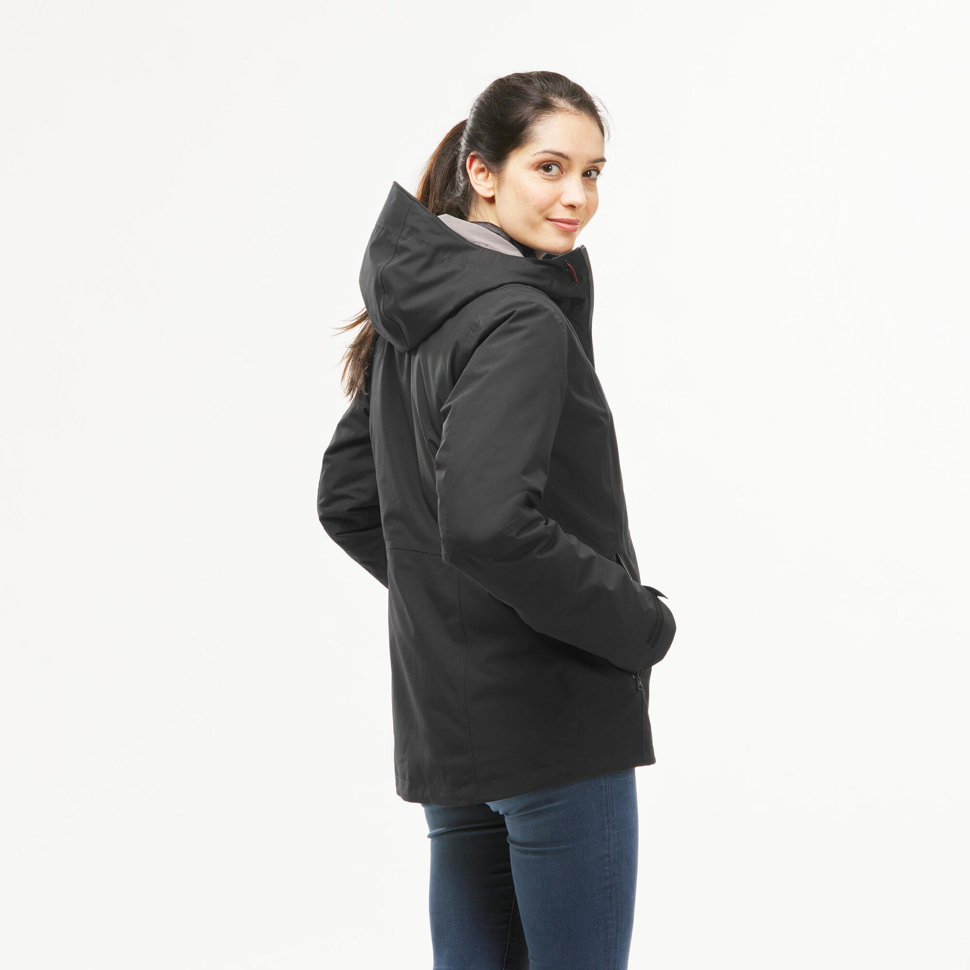 Forclaz Women's Travel Backpacking Waterproof 3-in-1 Jacket Travel 500 17.6掳F、mySite、neckold
