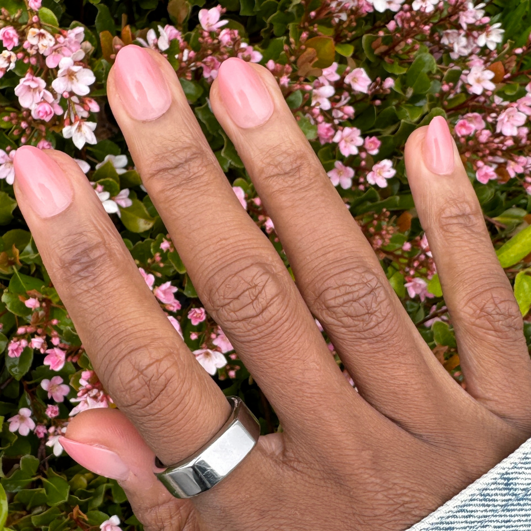 Blush Syrup Gradient - Press-On | Short | Almond、mySite、solidvoid