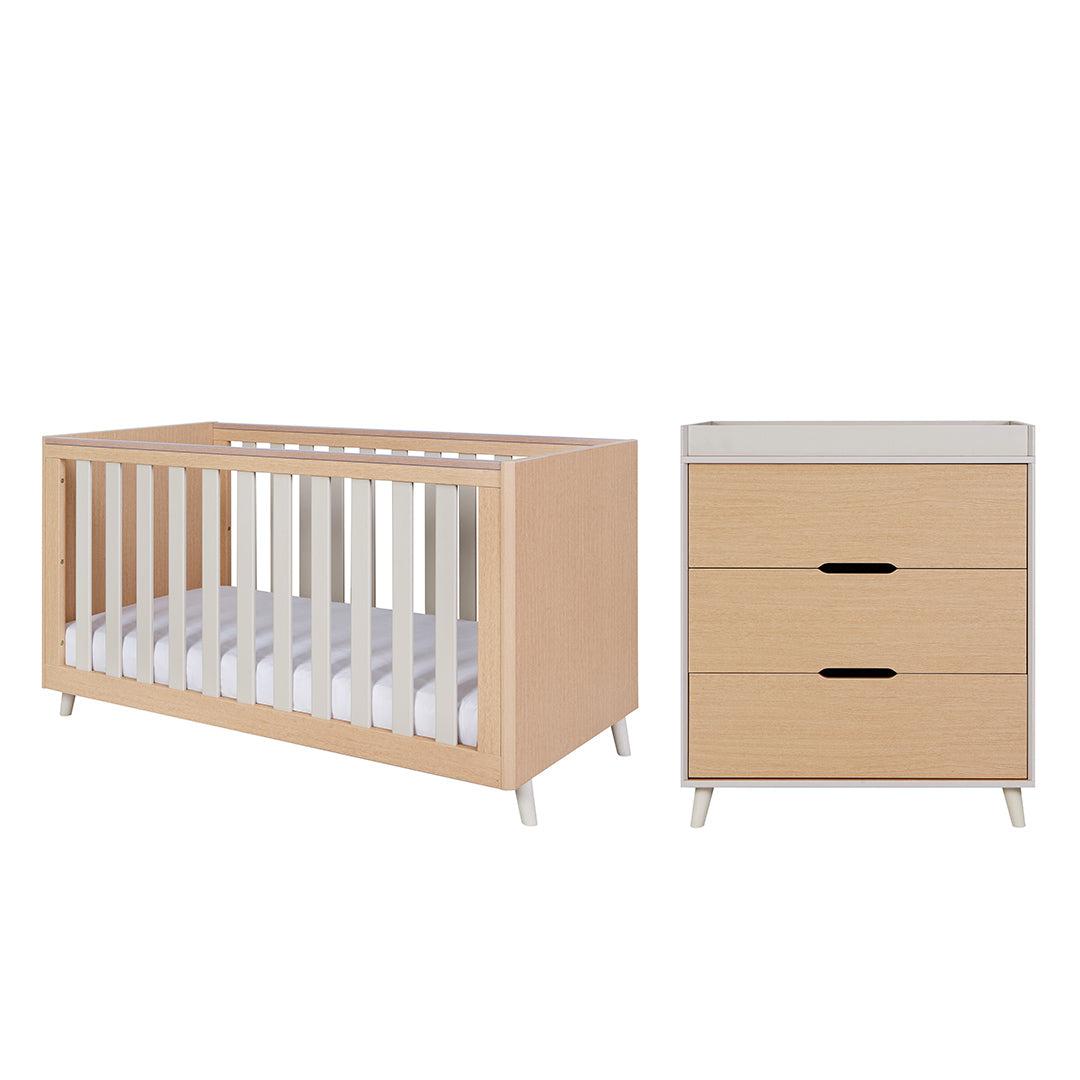  Tutti Bambini Fika 2 Piece Room Set - Light Oak/White Sand、mySite、merchandisen