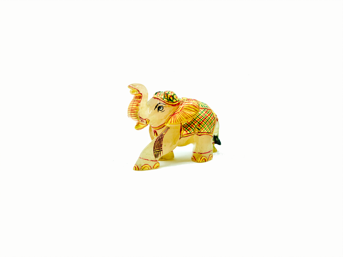 Yellow Jade Elephant (Mini Statue, 8cm)、mySite、topwebapps