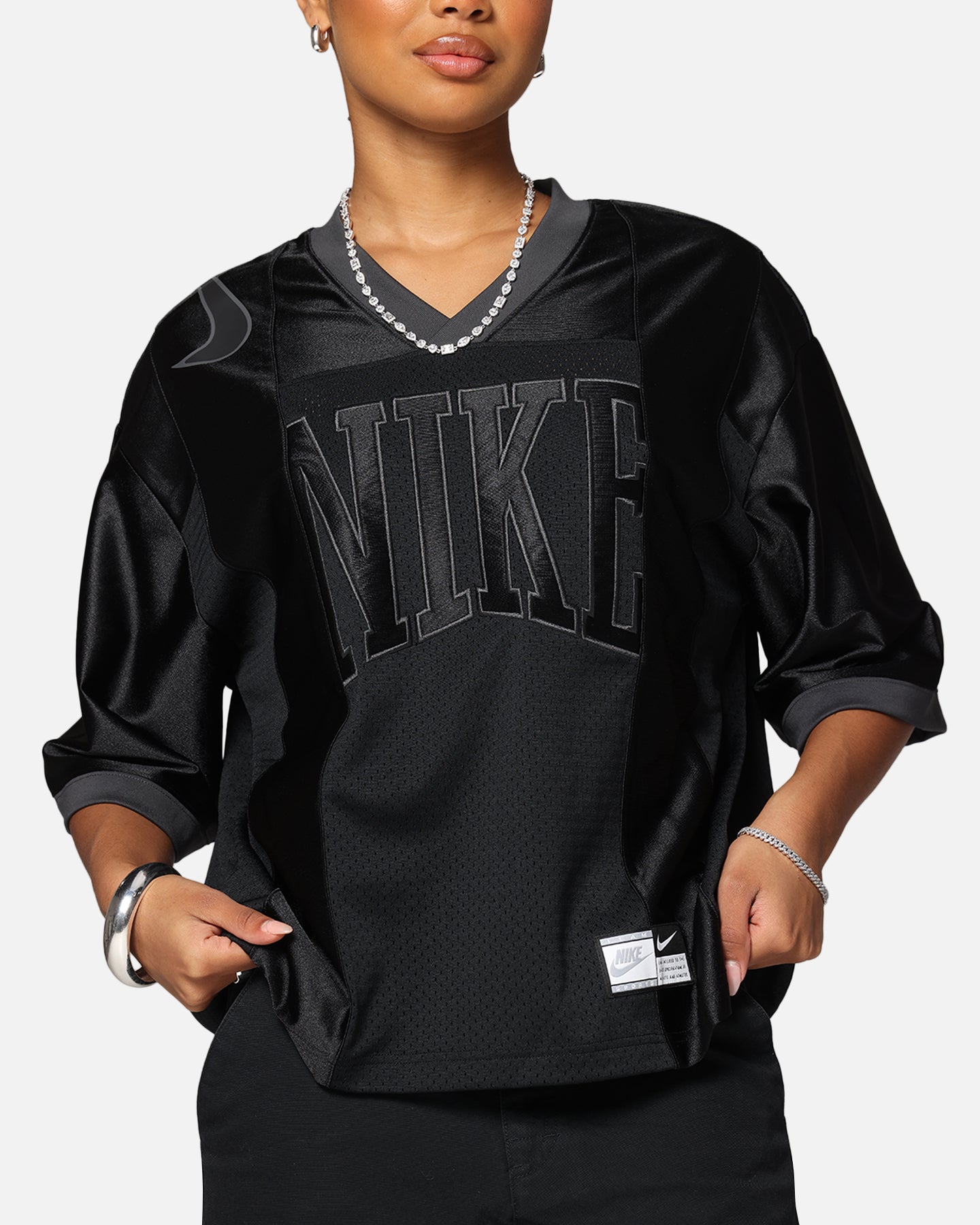 Nike Women's Oversized Graphic Jersey Black/Anthracite、mySite、zt4zffjzw