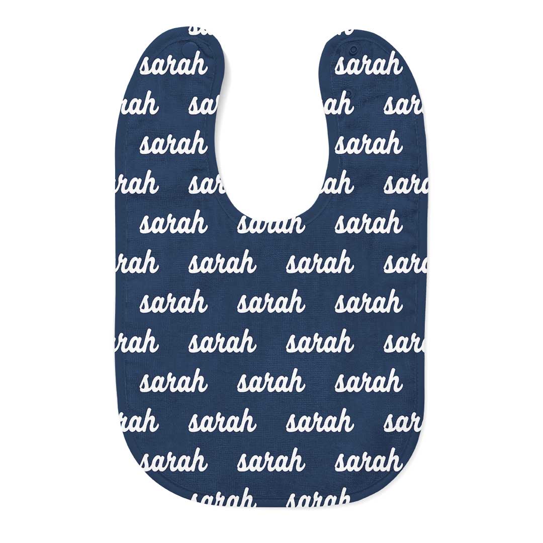 Personalized Baby Name Bib | Navy & White、mySite、layawaytickets