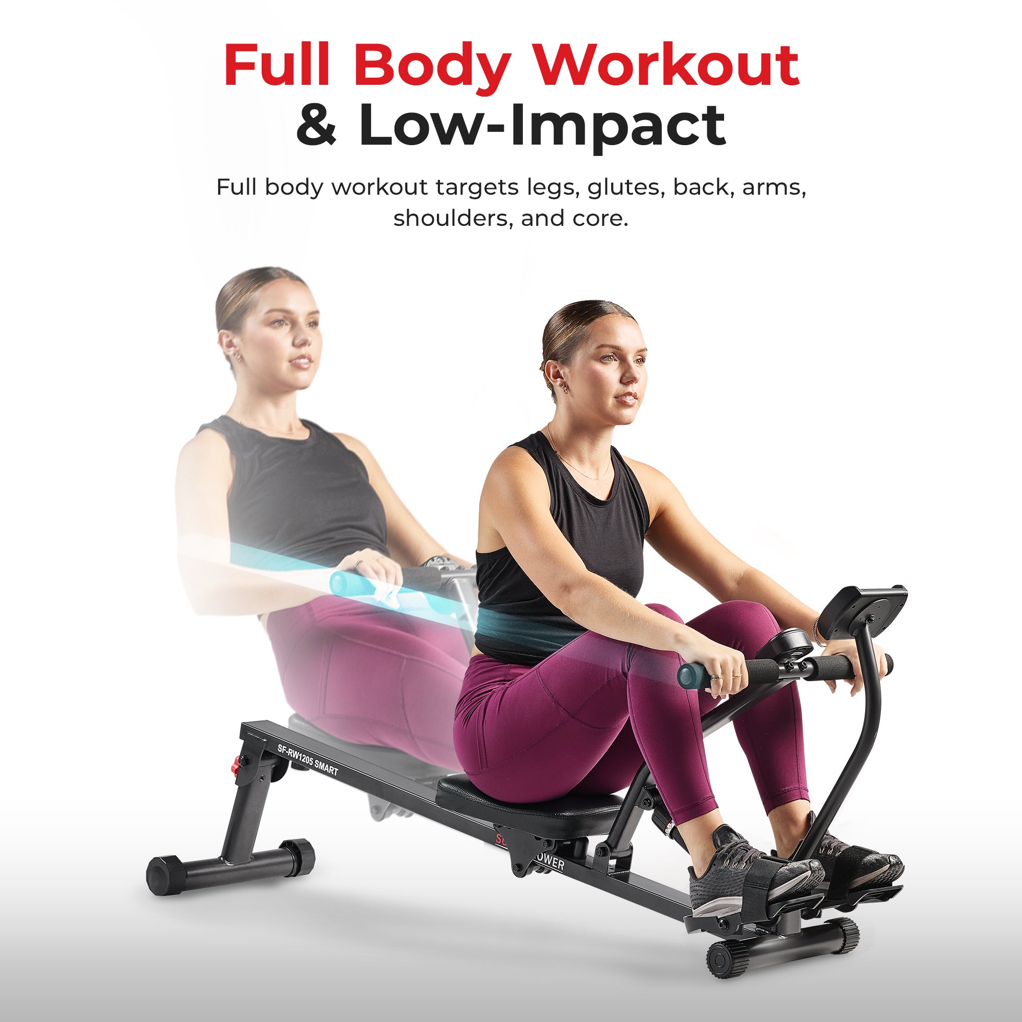  Smart Compact Hydraulic Rowing Machine with 12 Levels Hydraulic Resistance、mySite、ghnorth