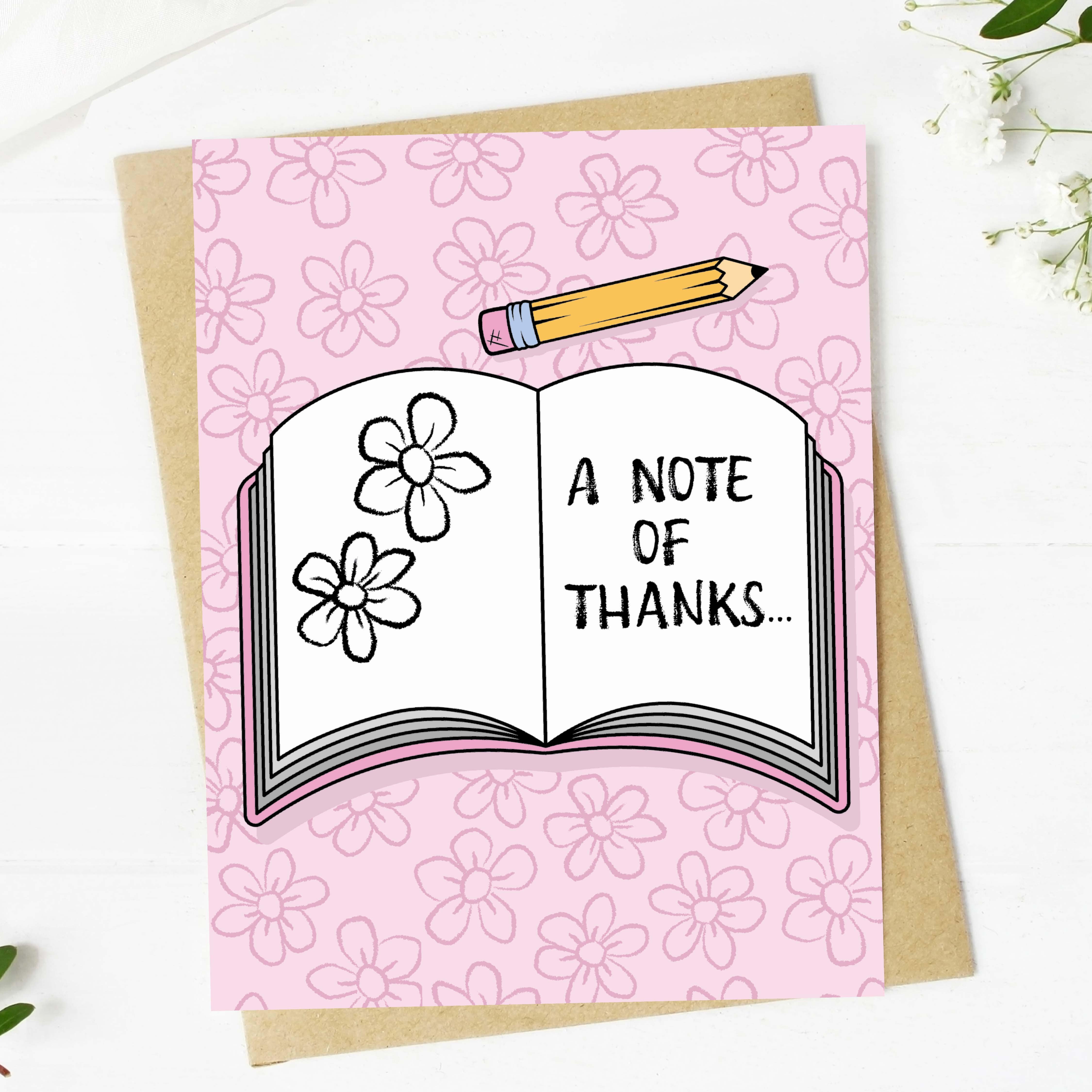  A note of thanks Notebook Thank You Card、mySite、elrpsem3k