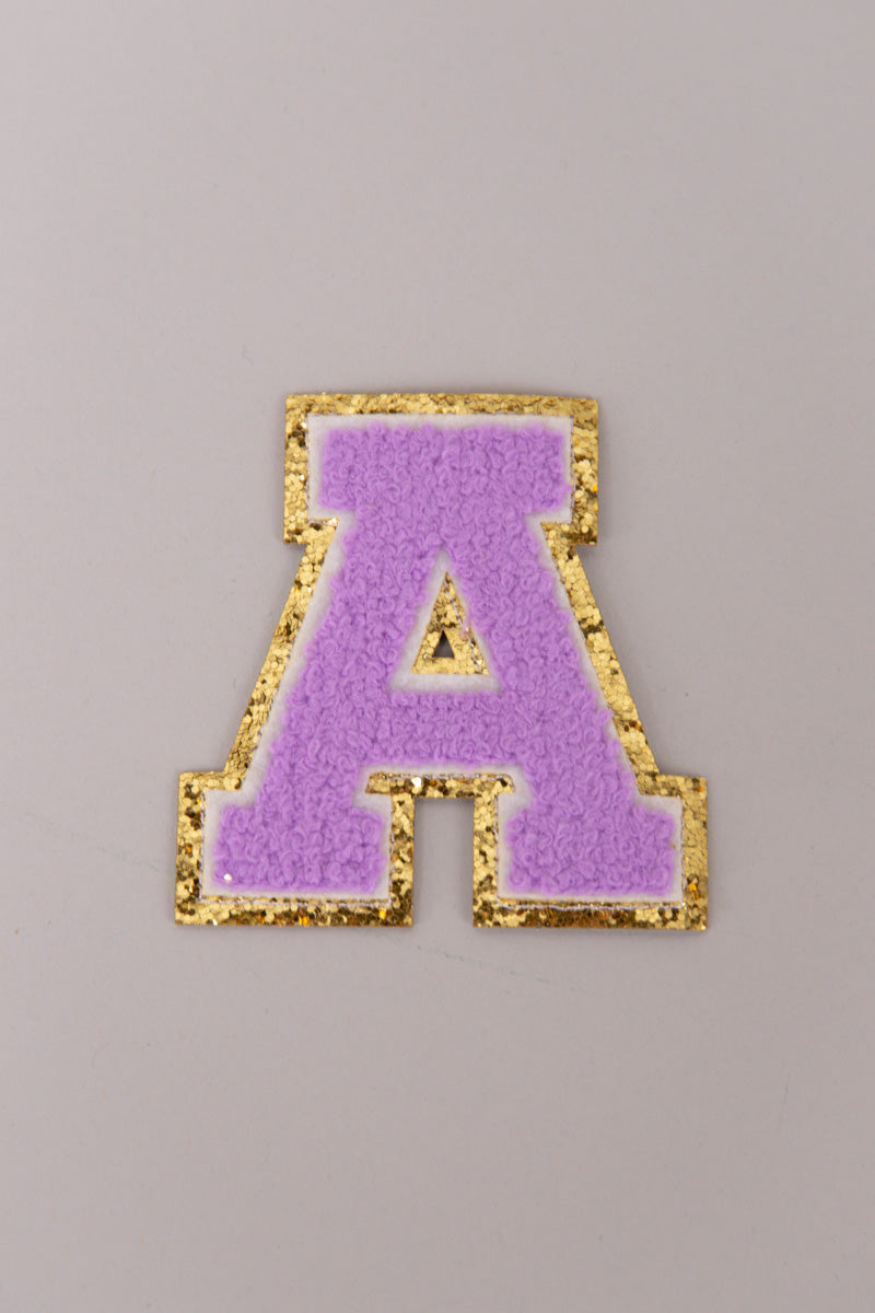 Chenille Adhesive Letter Patches- Purple 5.5cm、mySite、hinf8tx79