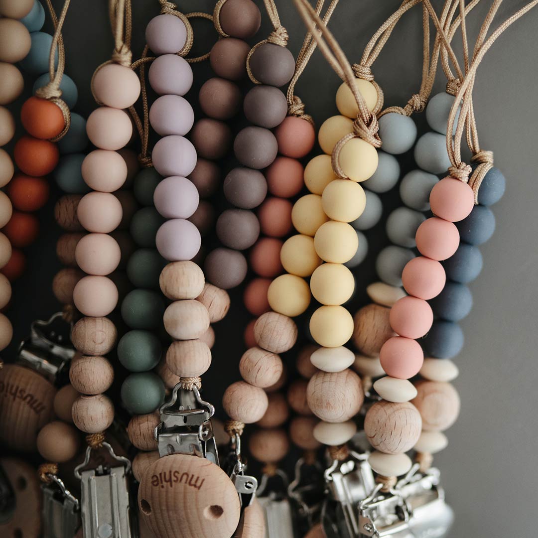  Mushie Halo Pacifier Clip - Mauve、mySite、merchandisen