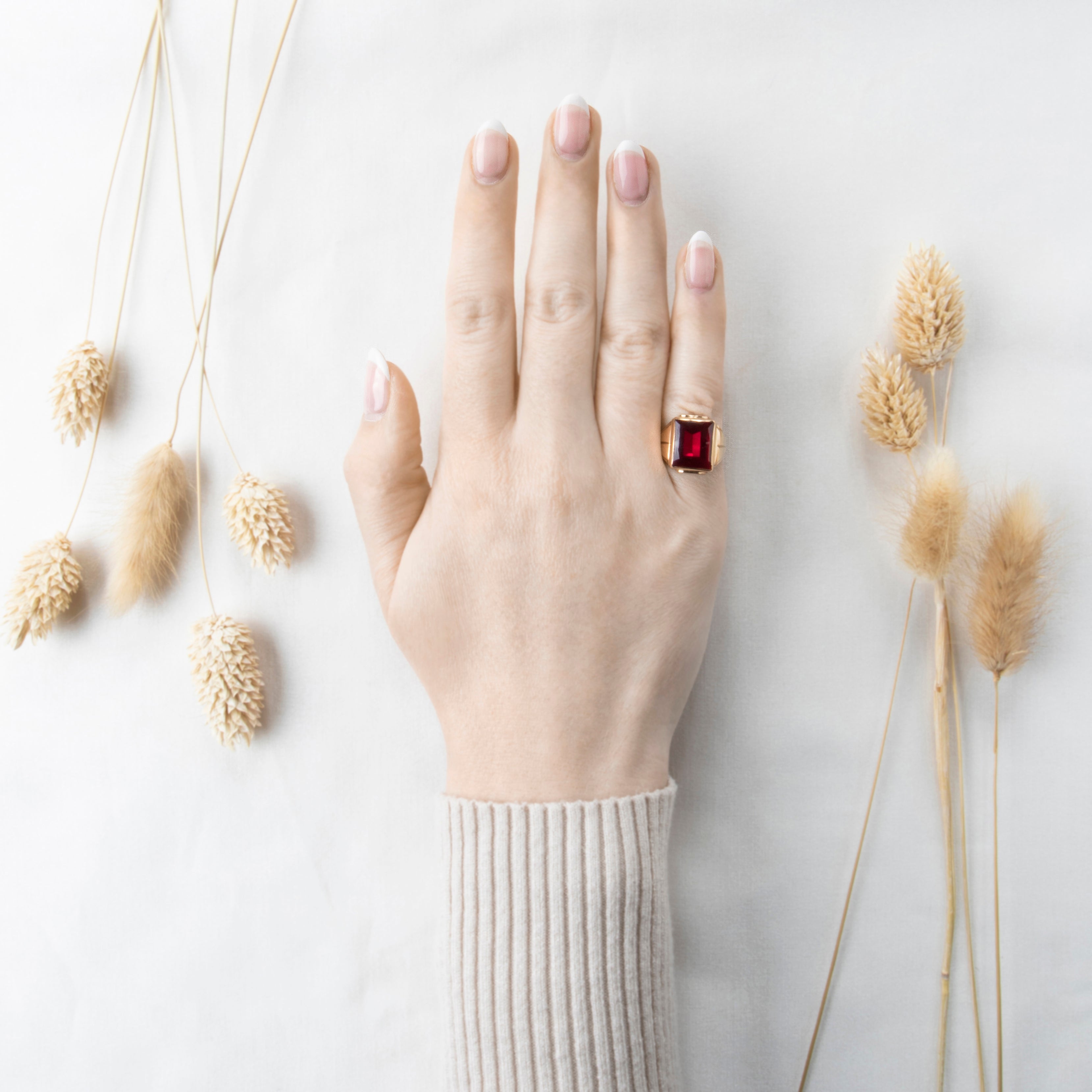 Vintage 10k Yellow Gold 6ct Synthetic Ruby Retro Ring 5.50、mySite、hinf8tx79