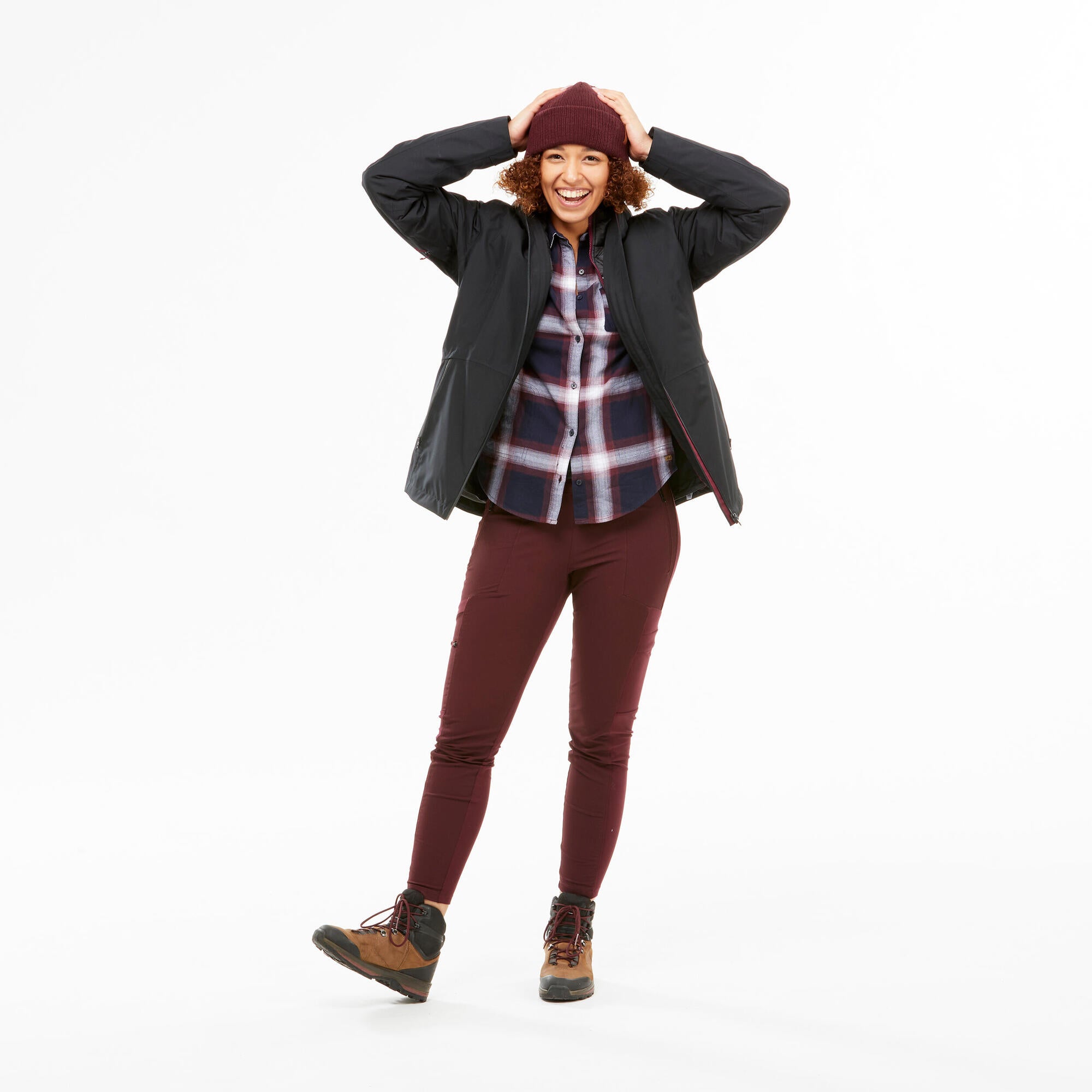 Forclaz Women's Travel Backpacking Waterproof 3-in-1 Jacket Travel 500 17.6掳F、mySite、neckold