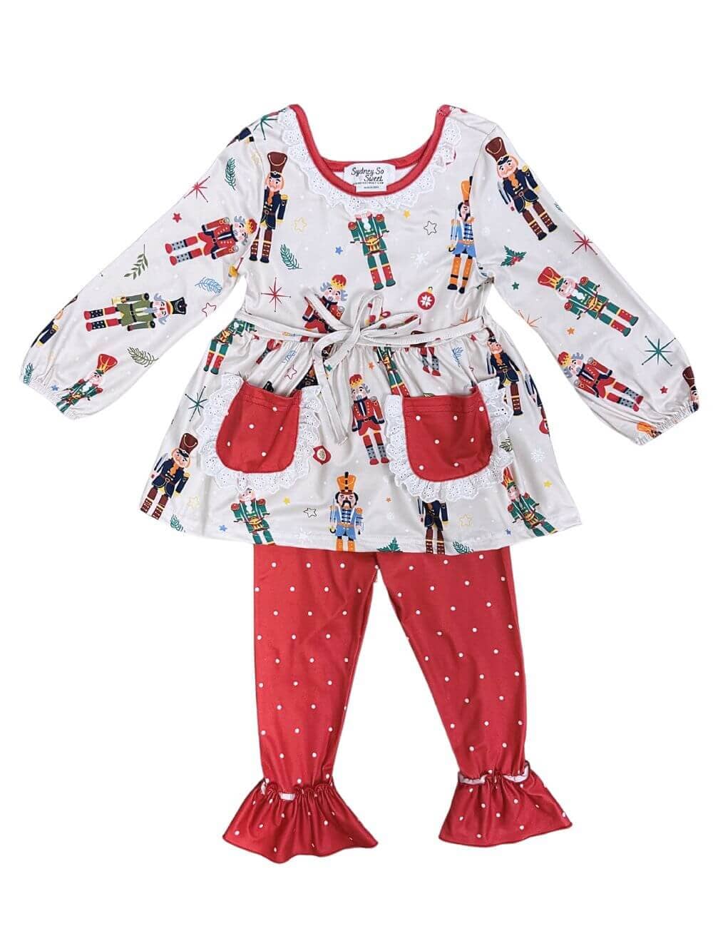 Nutcracker Dreams Girls Tunic & Polka Dot Leggings Outfit、mySite、camillekostekn