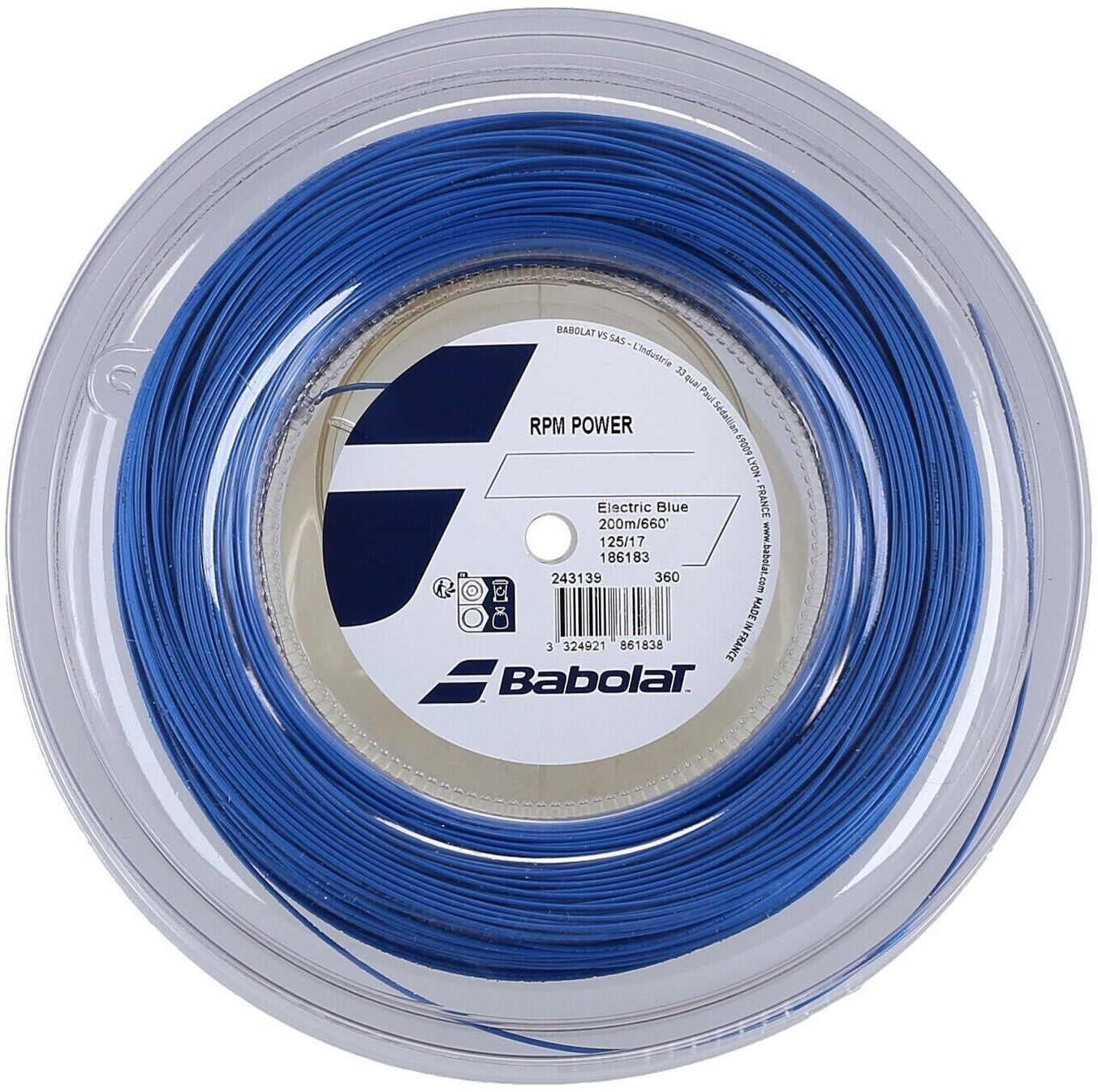 Babolat RPM Power 17/1.25 Tennis String Reel (Blue)、mySite、neckold