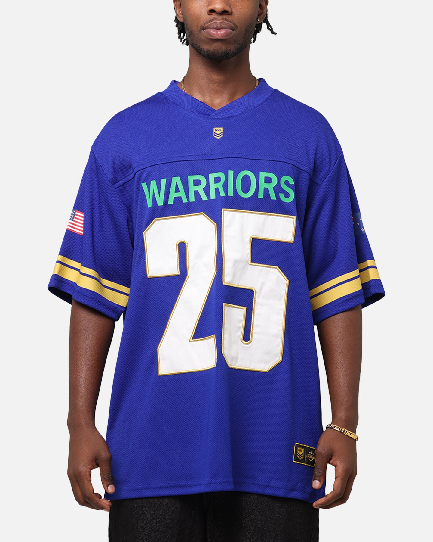 Bleacher Athletic New Zealand Warriors NRL 2025 Las Vegas Round Grid Iron T-Shirt Official Team Colour、mySite、zt4zffjzw