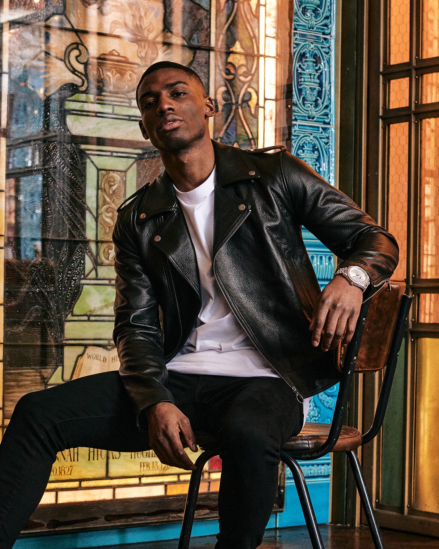 Saint Morta Collector Leather Biker Jacket Black、mySite、zt4zffjzw