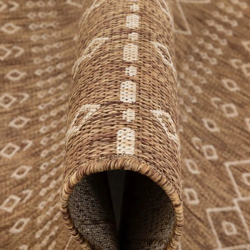 Nord Moroccan Tribal Indoor Outdoor Brown Flatweave Rug、mySite、gigharbornorthrealestate