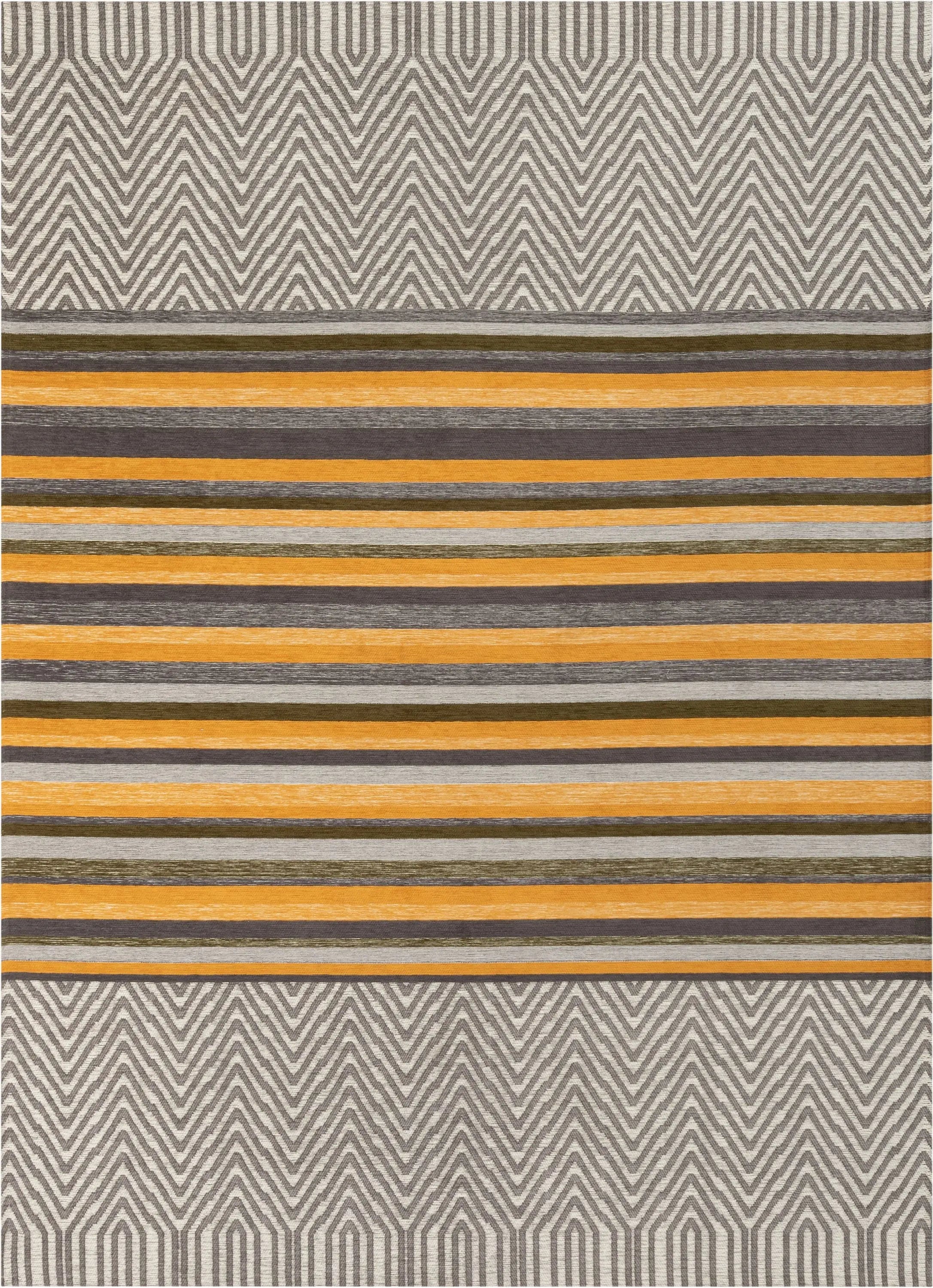 Chia Contemporary Solid & Striped Beige Gold 5'3 x 7'3 Rug、mySite、gigharbornorthrealestate