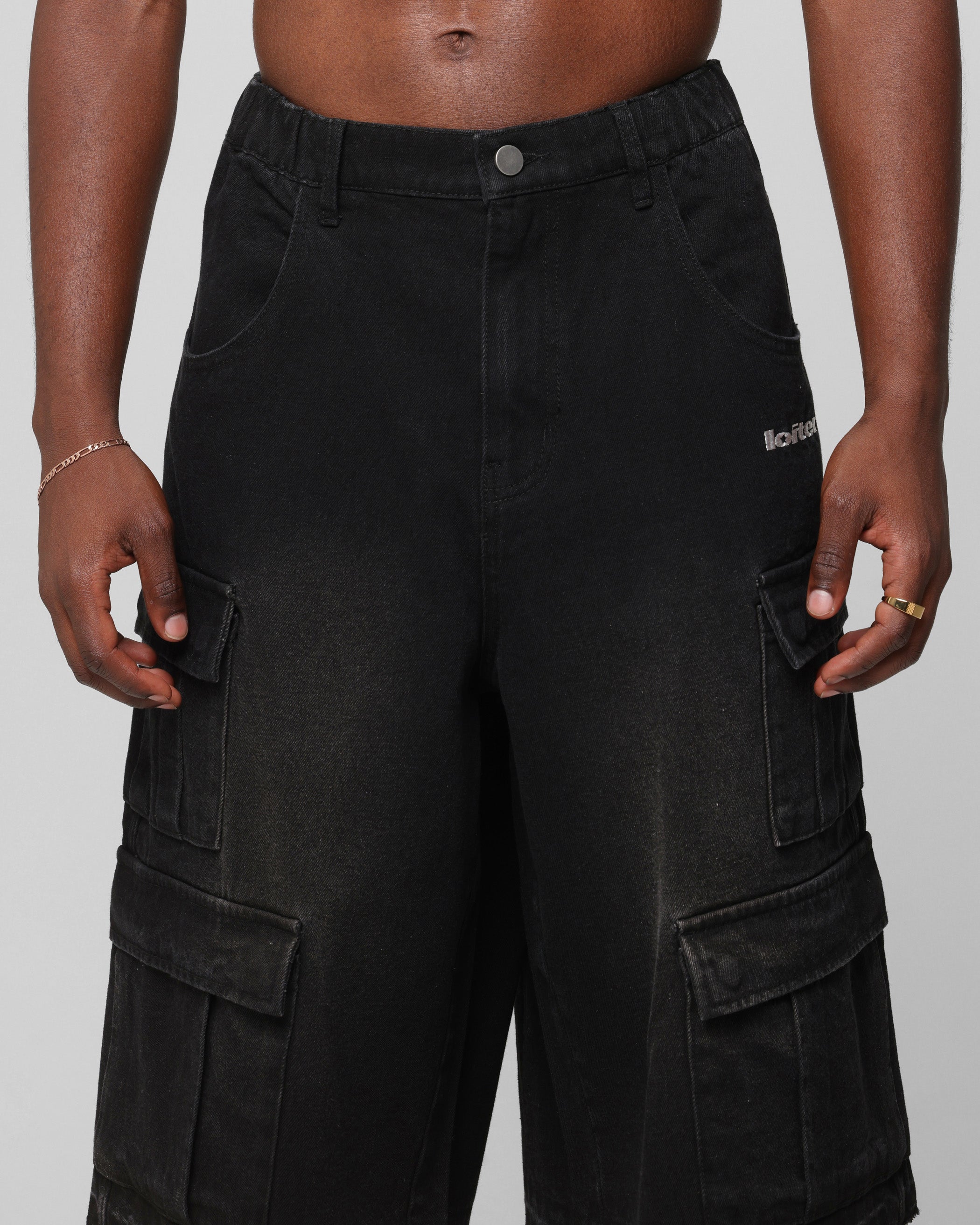 Loiter 3 Quarter Pants Washed Black、mySite、zt4zffjzw