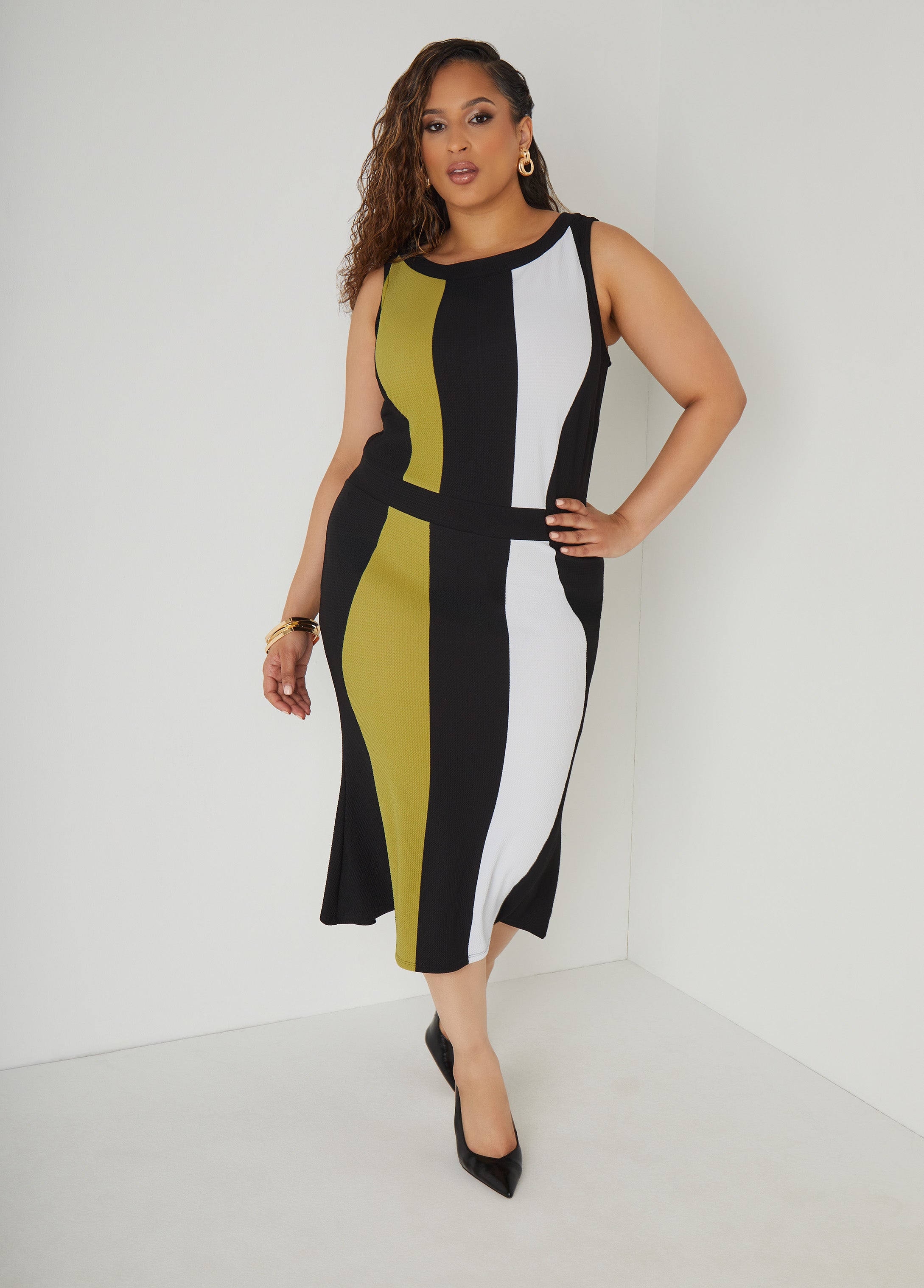 Colorblock Midaxi Sheath Dress、mySite、bengalsvssteelers