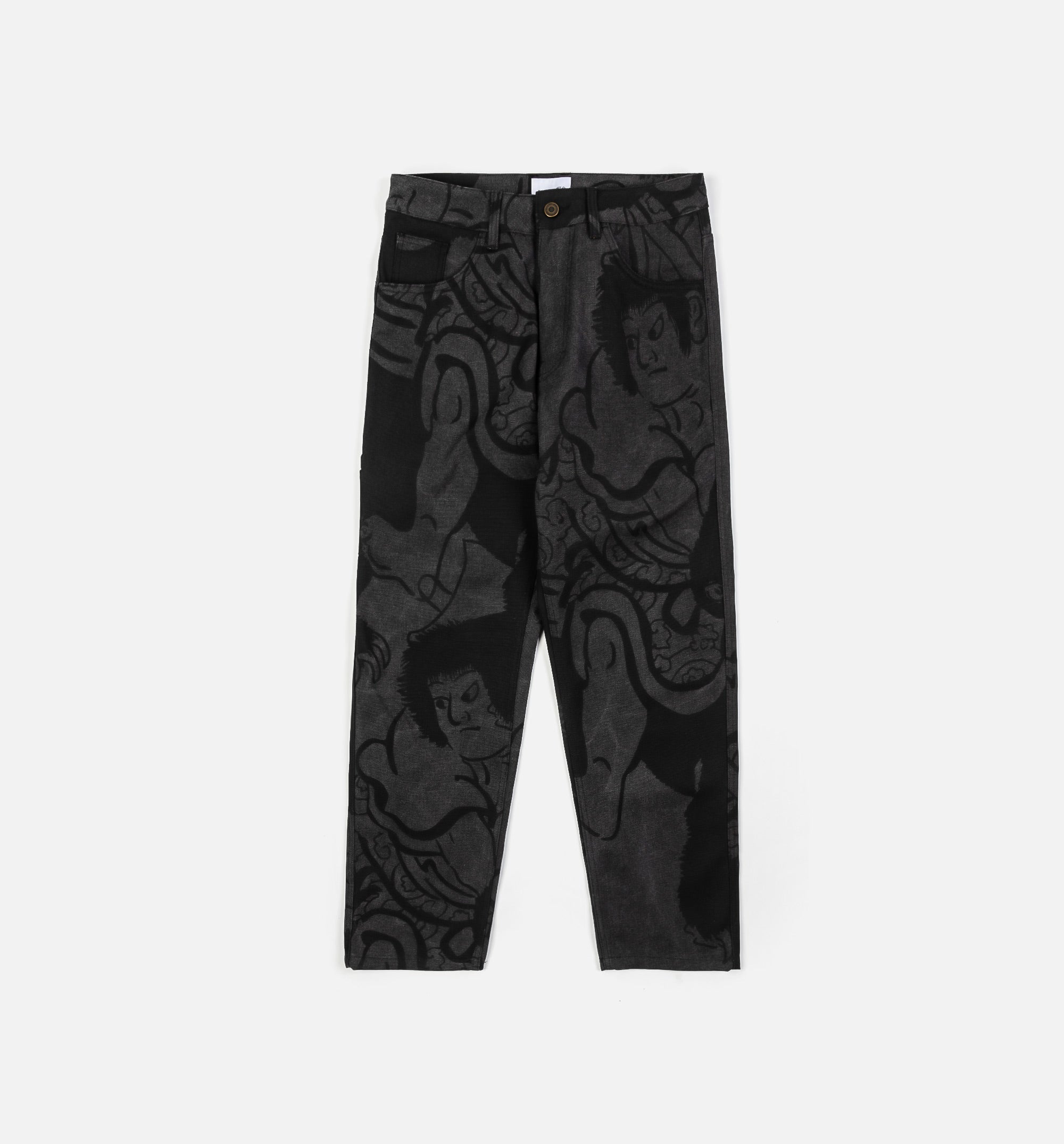 Kintaro Print Carpenter Mens Pant - Black、mySite、dreamappss