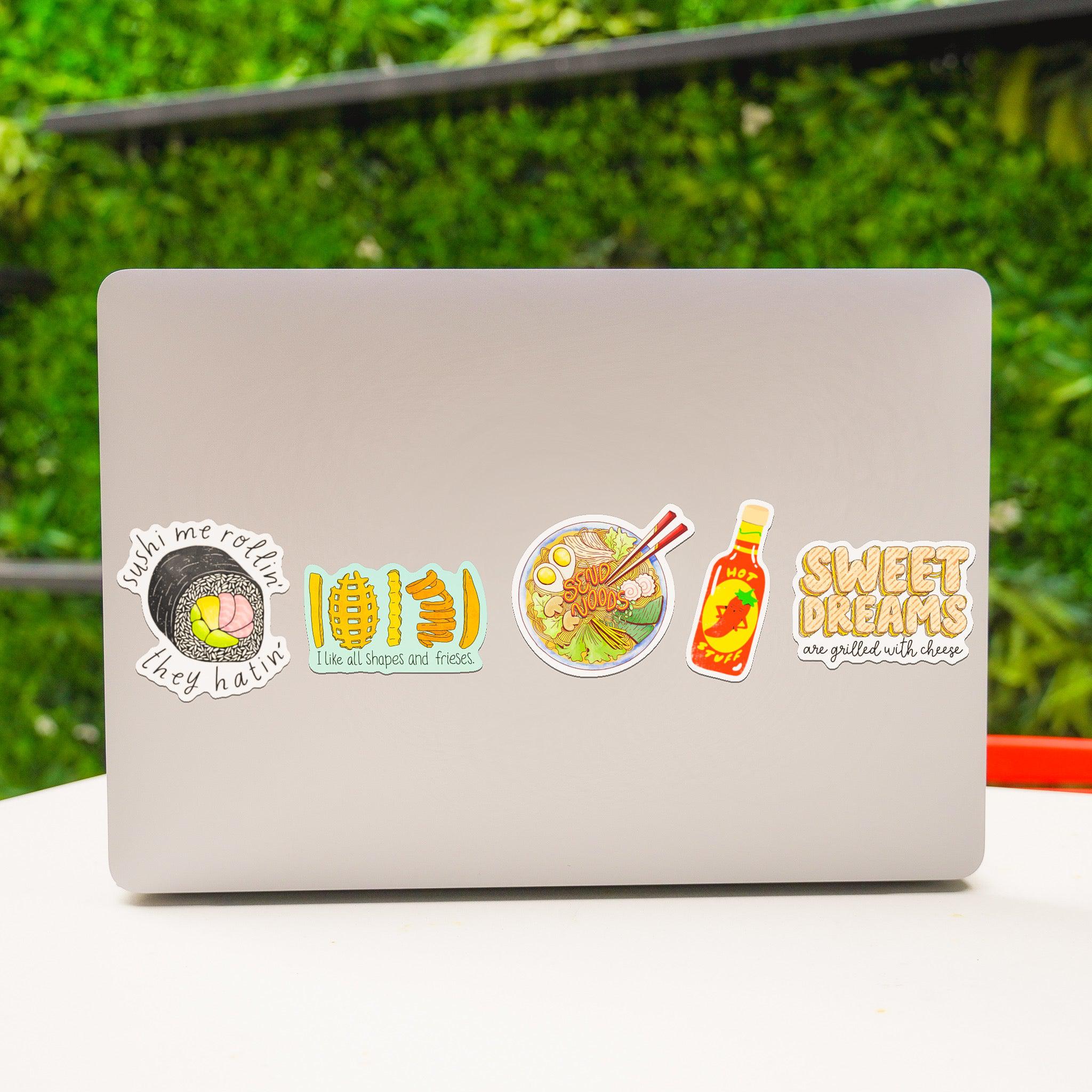  Food Pun Stickers 5 Pack、mySite、elrpsem3k