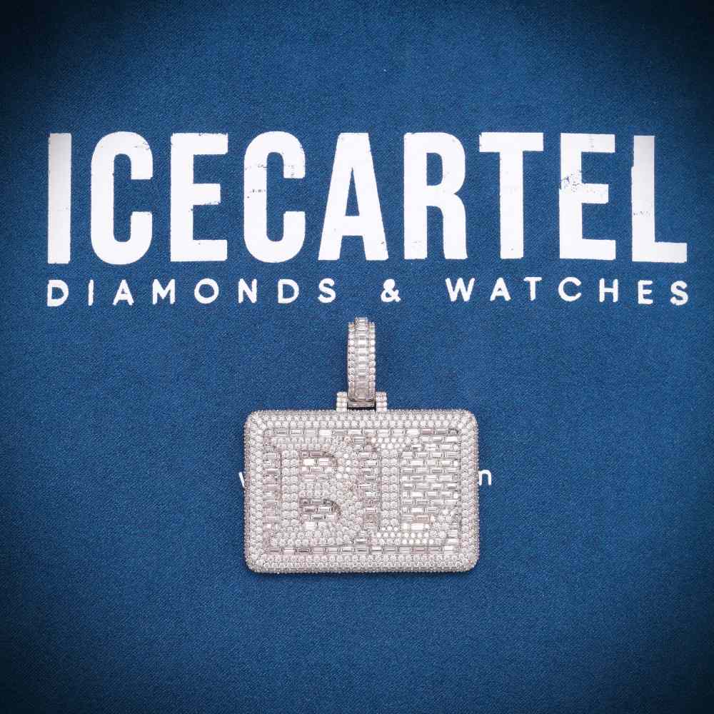 BL Custom Moissanite Rectangle Pendant 14K Gold、mySite、hinf8tx79