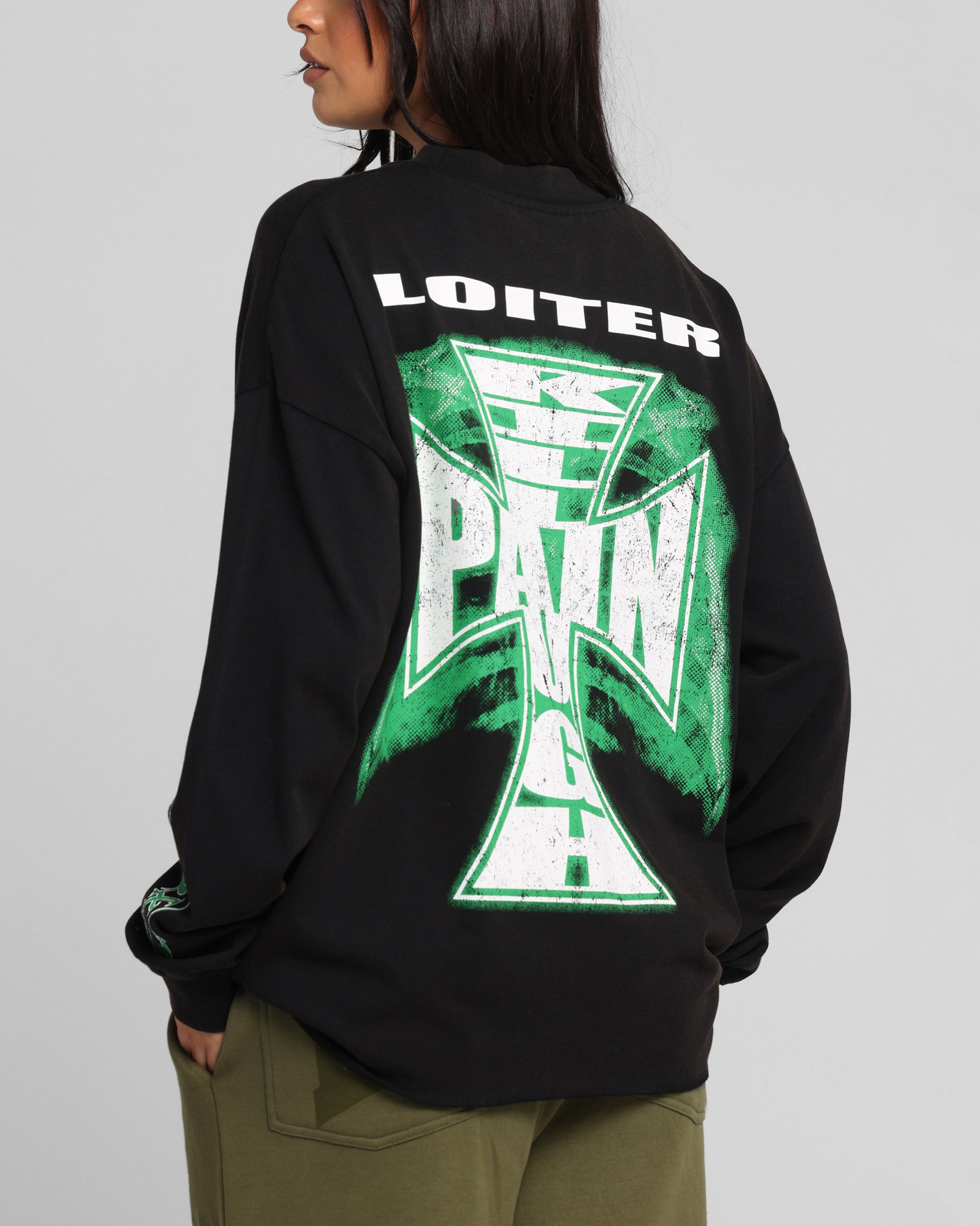 Loiter Liberty Long Sleeve T-Shirt Vintage Black、mySite、zt4zffjzw