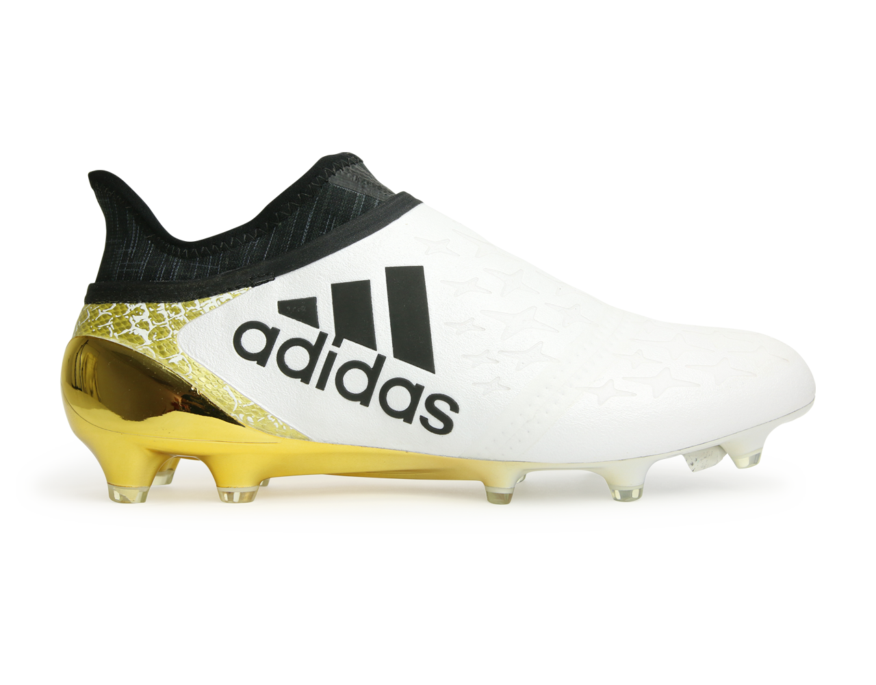 adidas Men's X 16+ PURECHAOS FG White/Core Black/Gold Metalic、mySite、noshort