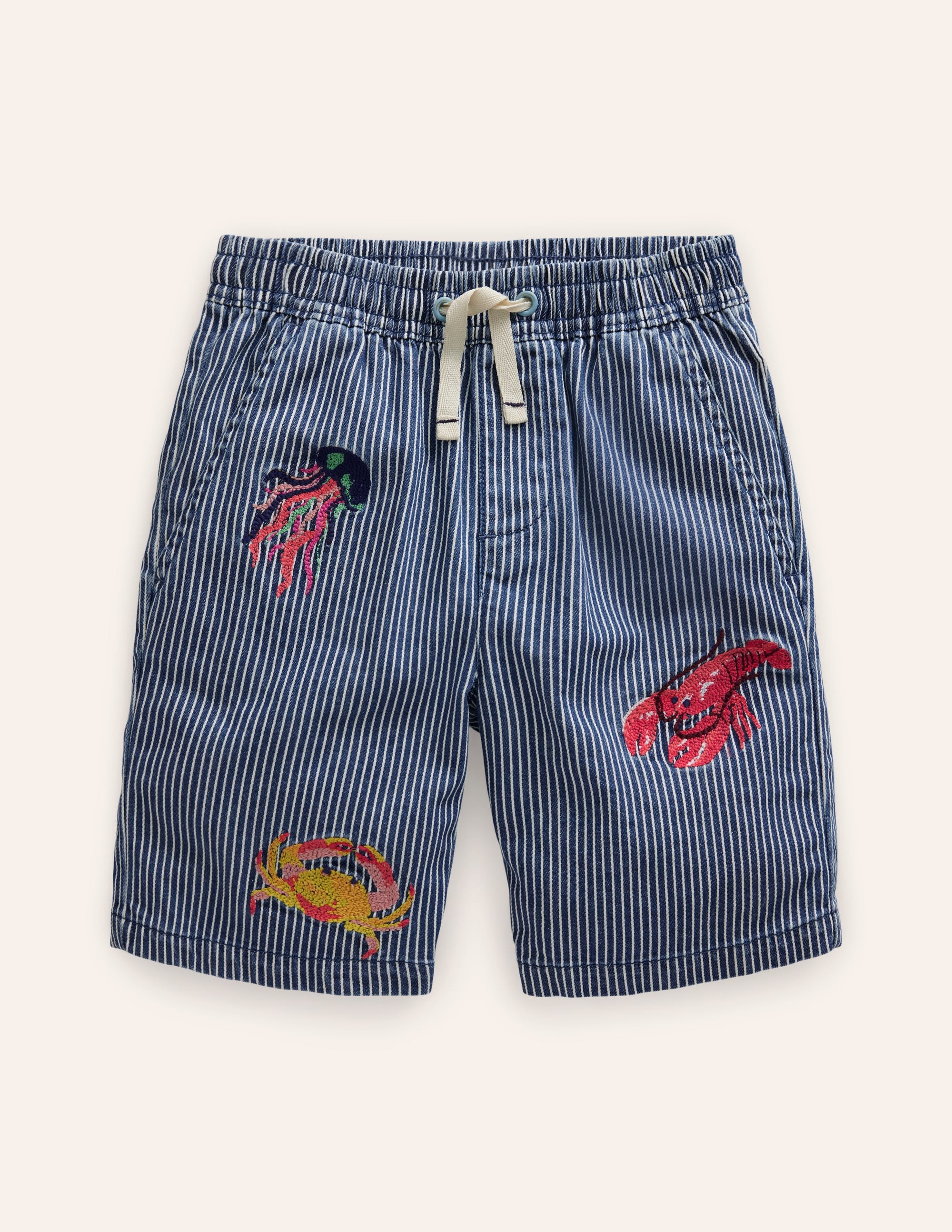  Superstitch Shorts-Blue / Ecru Ticking Stripe、mySite、ashleygrahame