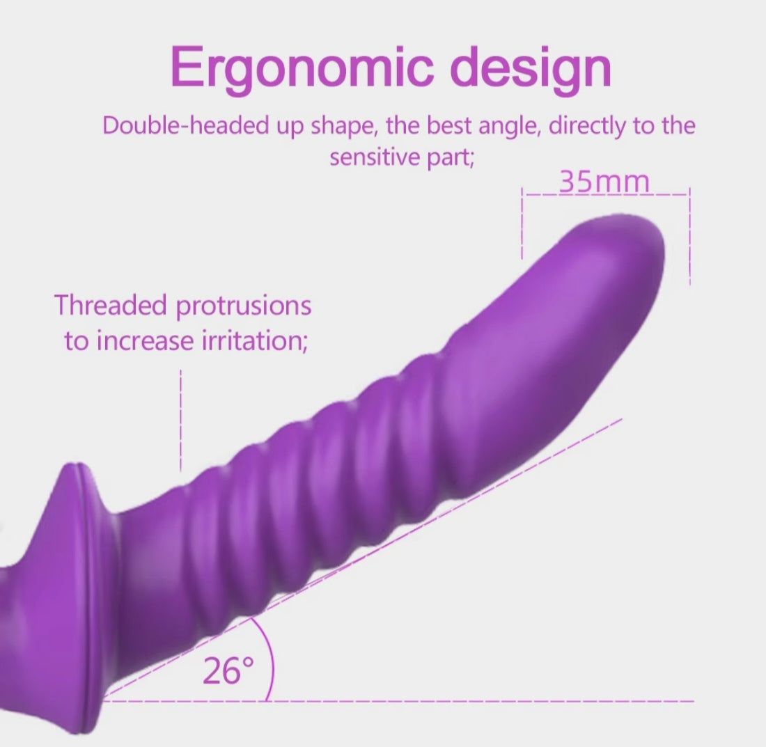 Come Closer Double Ended Dildo | Vagina | Anal | Purple | Soft Silicone、mySite、bottomscart