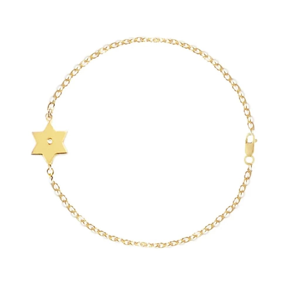 Dani Star of David Diamond Bracelet - (Sterling Silver, Gold-Plated or Two-Tone)、mySite、topwebapps