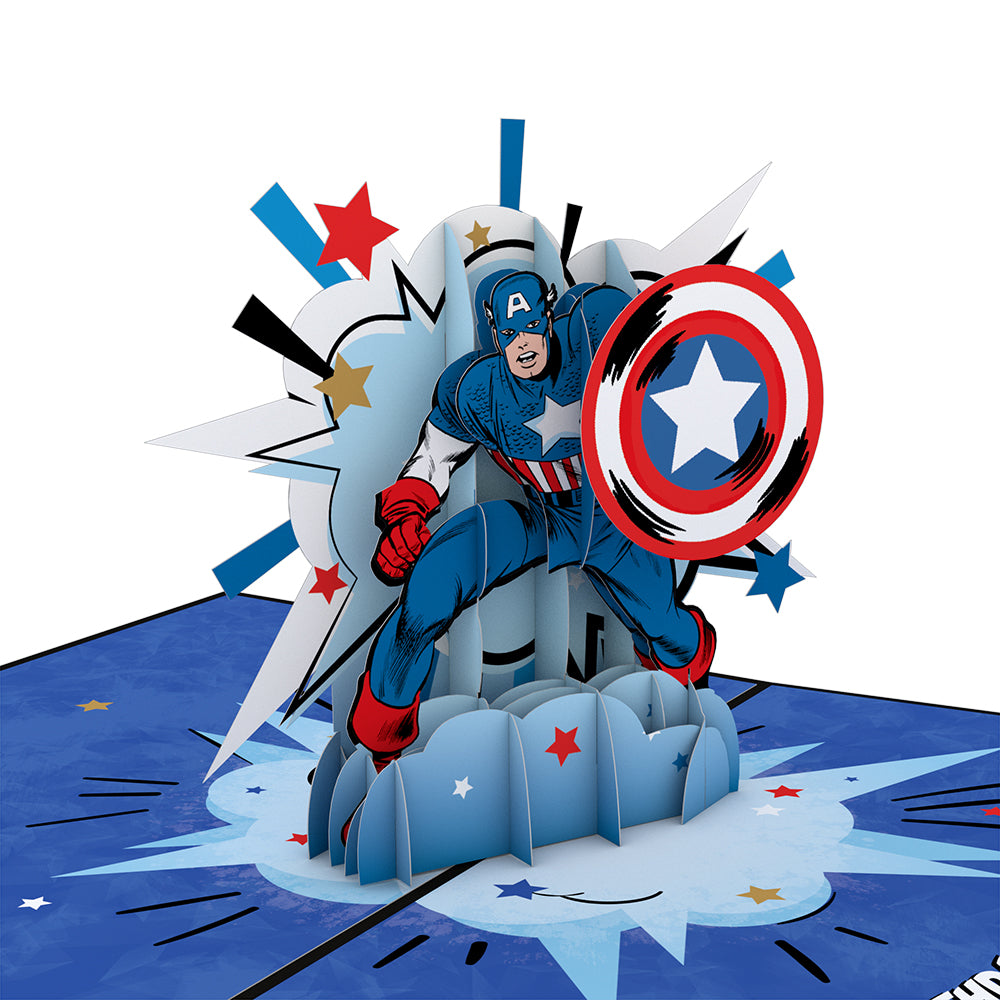 Marvel's Avengers Captain America Birthday Pop-Up Card、mySite、solidvoid