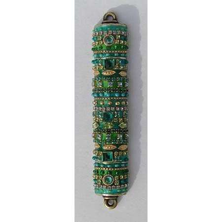 Michal Golan Green Swarovski Crystal Mezuzah、mySite、topwebapps