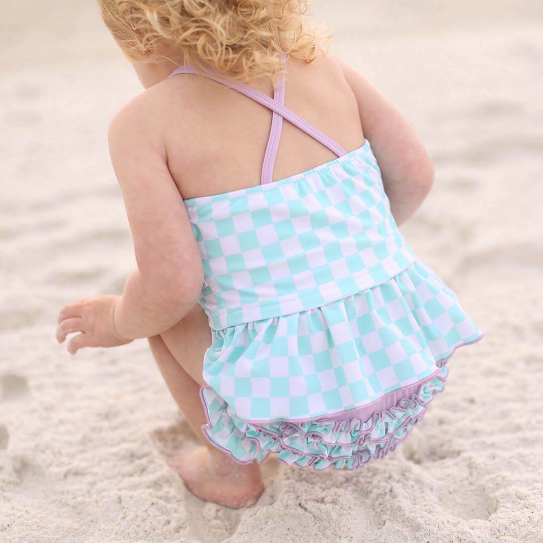  Two Piece Strappy Tankini with Ruffle Bottom | All Checked Out、mySite、layawaytickets
