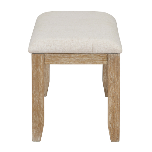 TREXM Dining Room Table and Chairs with Bench, Rustic Wood Dining Set, Set of 6 (Gray)、、casual