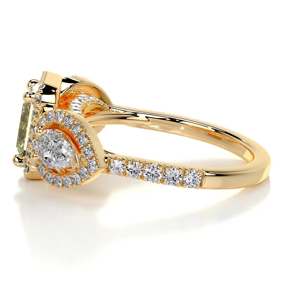 Violet Fantasy Diamond Engagement Ring - 18K Yellow Gold、mySite、hinf8tx79