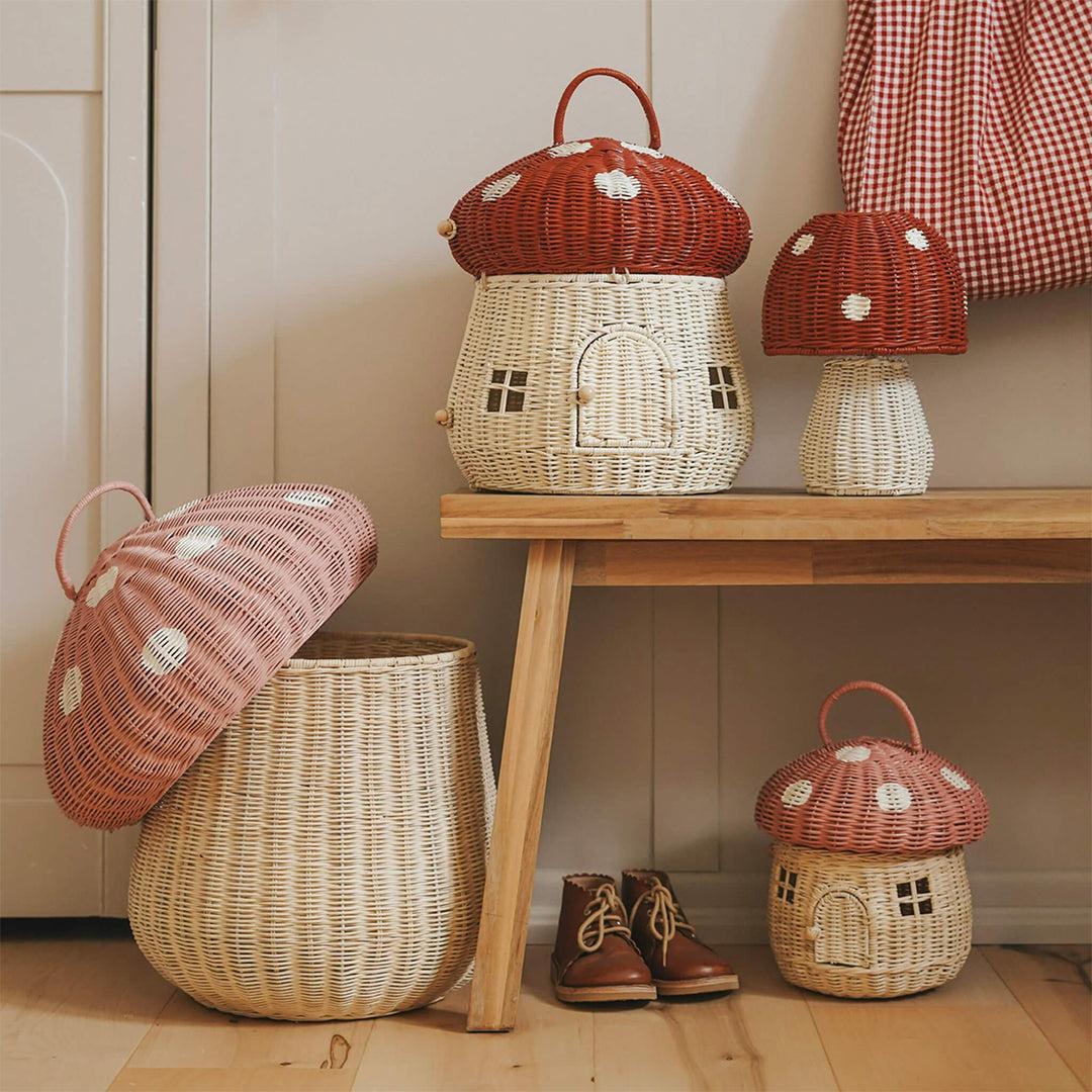  Olli Ella Mushroom Storage Basket - Musk、mySite、merchandisen