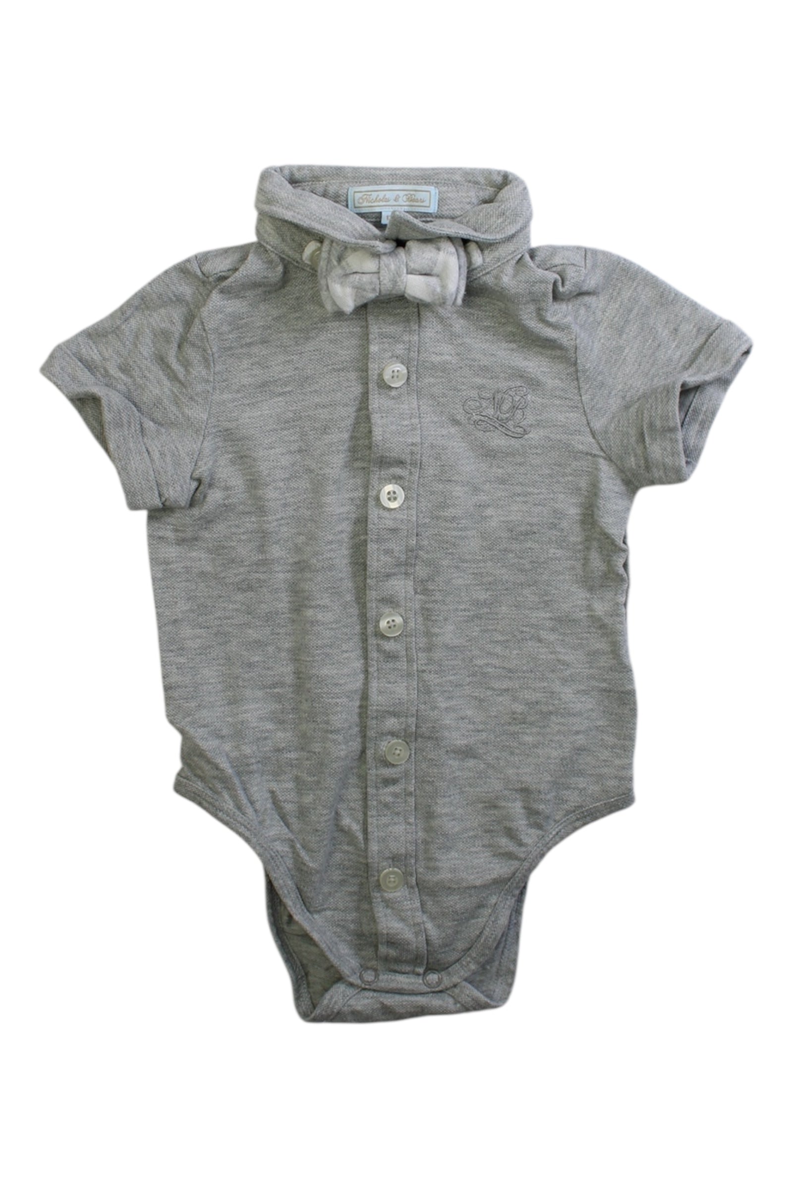 Nicholas & Bears Sleeveless Bodysuit With Bow Tie - Size 6-12M、mySite、g9winljtr