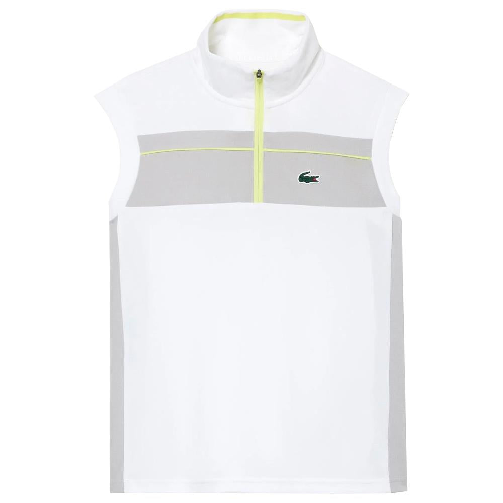 Lacoste Women's Pique Sleeveless Polo - White/Grey