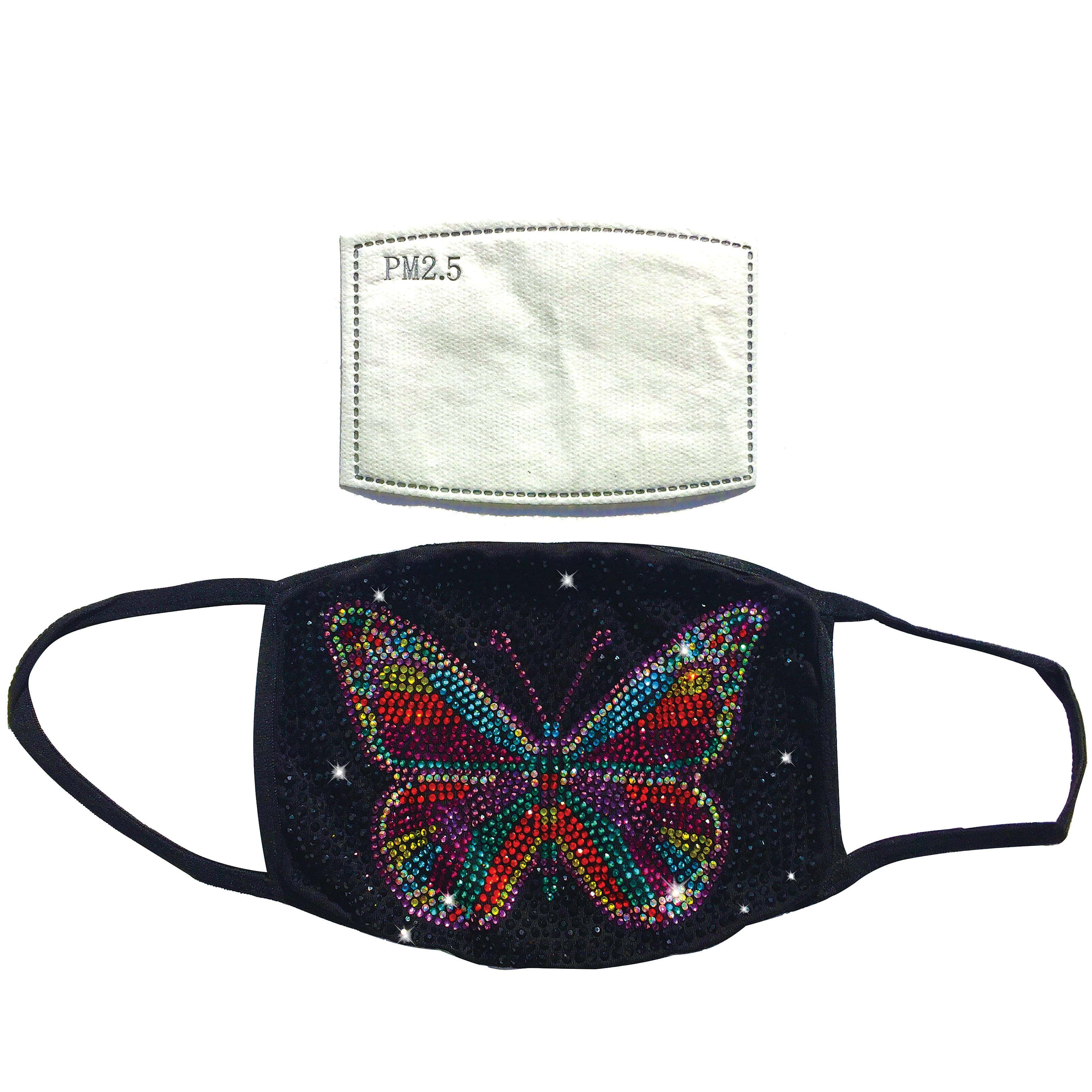 Rhinestone Butterfly Face Mask-Top Quality、mySite、g9winljtr