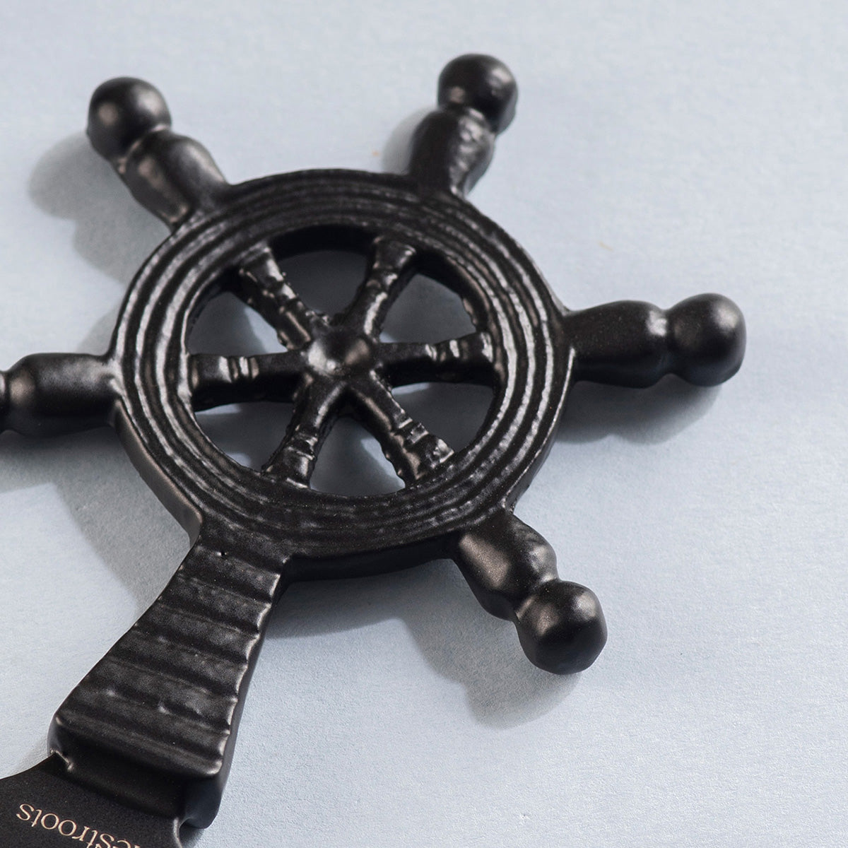 Stainless Steel Bottle Opener | Ship Steering Wheel Shape | Black、mySite、camillekostekn