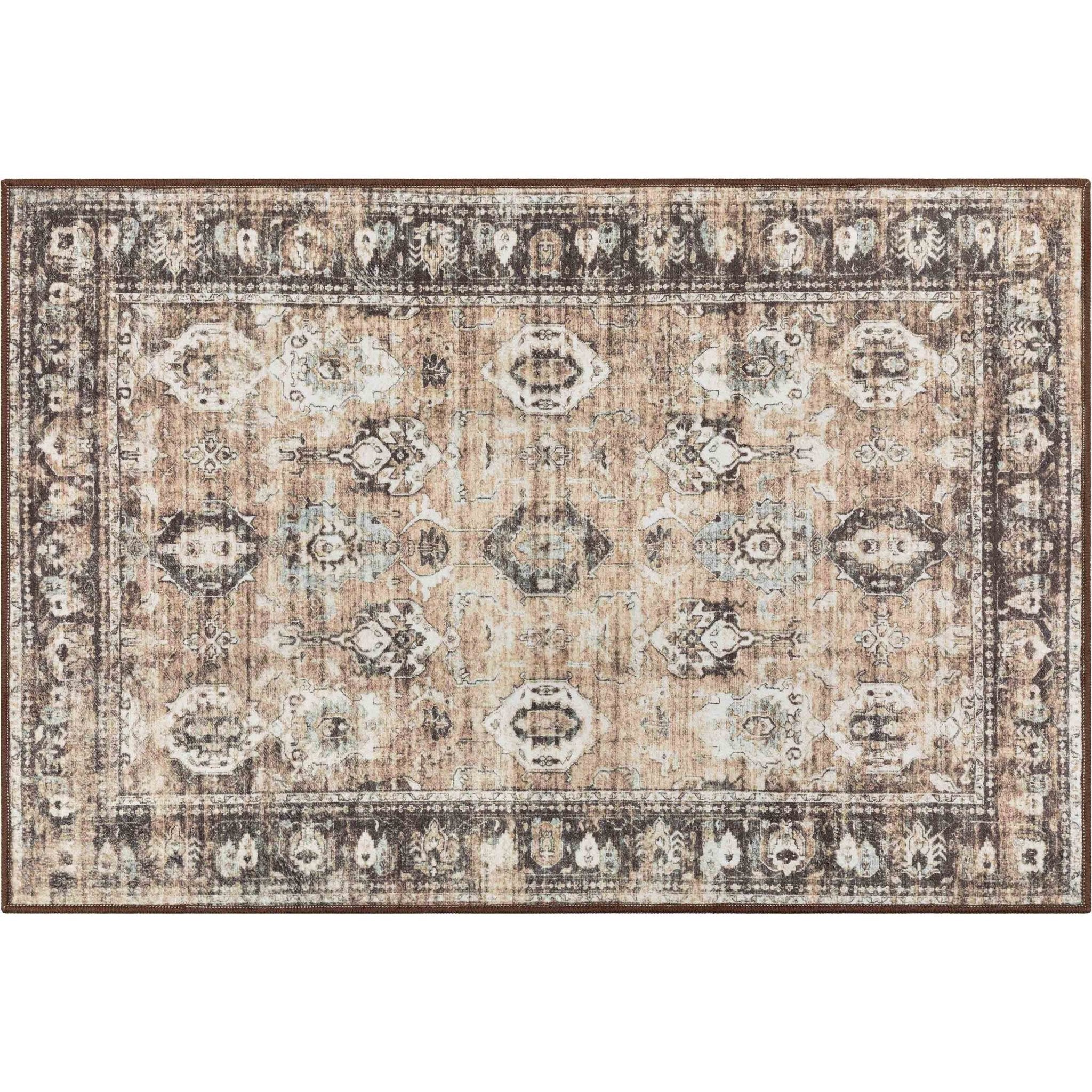 Elle Basics Intrigue Easy-Clean Washable Rug - Durable, Non-Slip, Low-Profile Design for Home Comfort、mySite、gigharbornorthrealestate