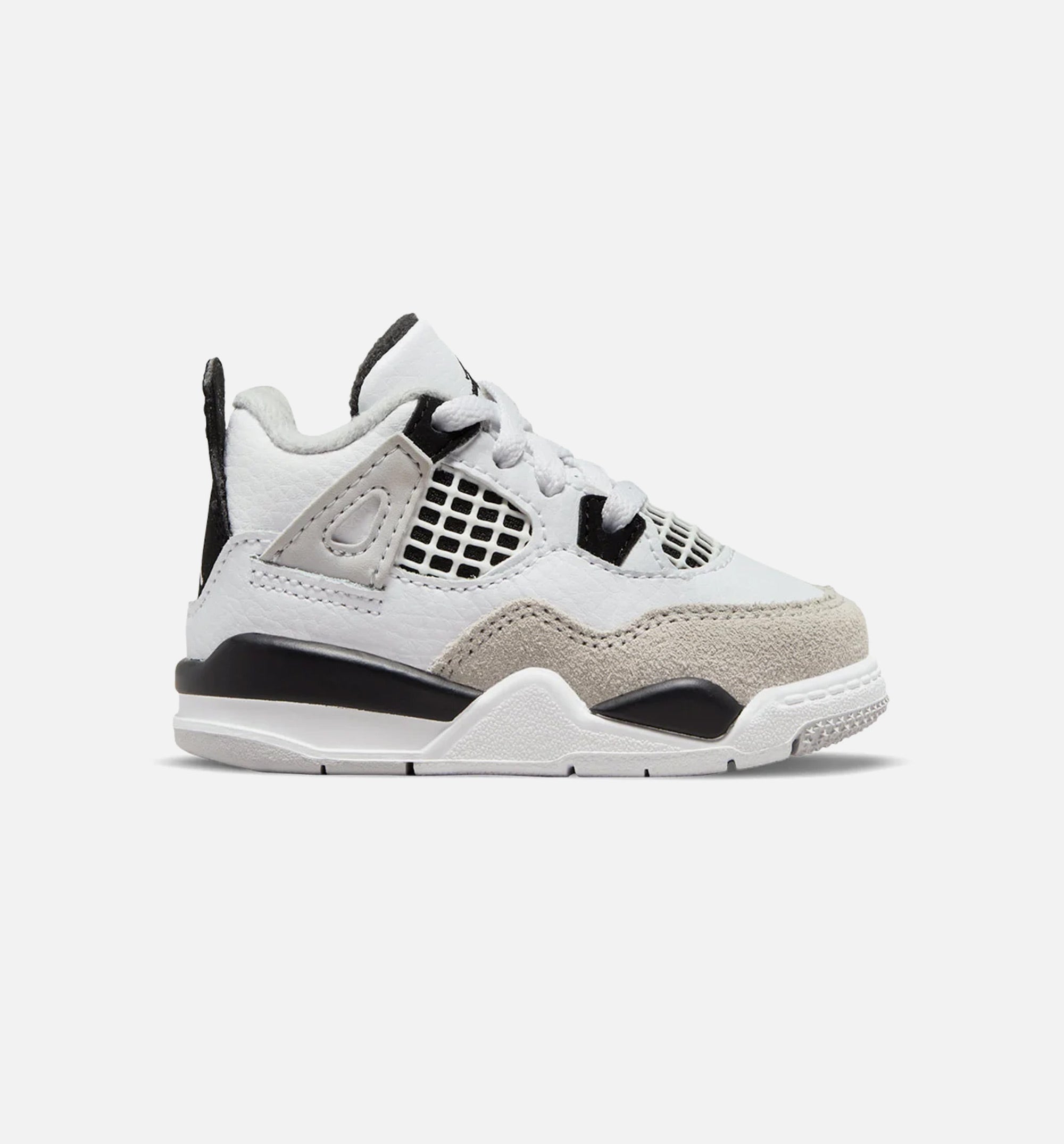 Air Jordan 4 Retro Military Black Infant Toddler Lifestyle Shoe - White/Black Free Shipping、mySite、dreamappss