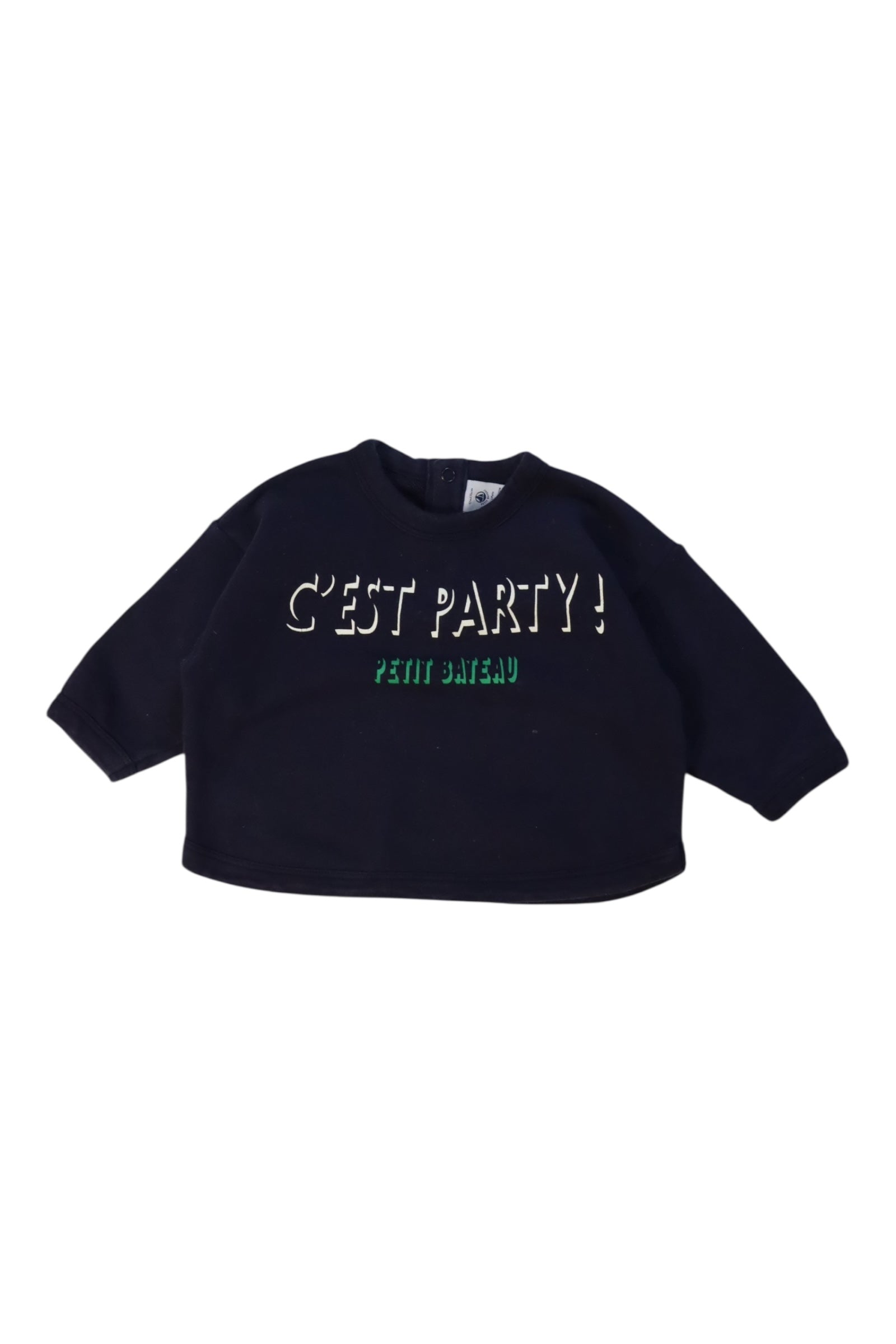 Petit Bateau C'est Party Crewneck Sweatshirt 6-12M、mySite、g9winljtr