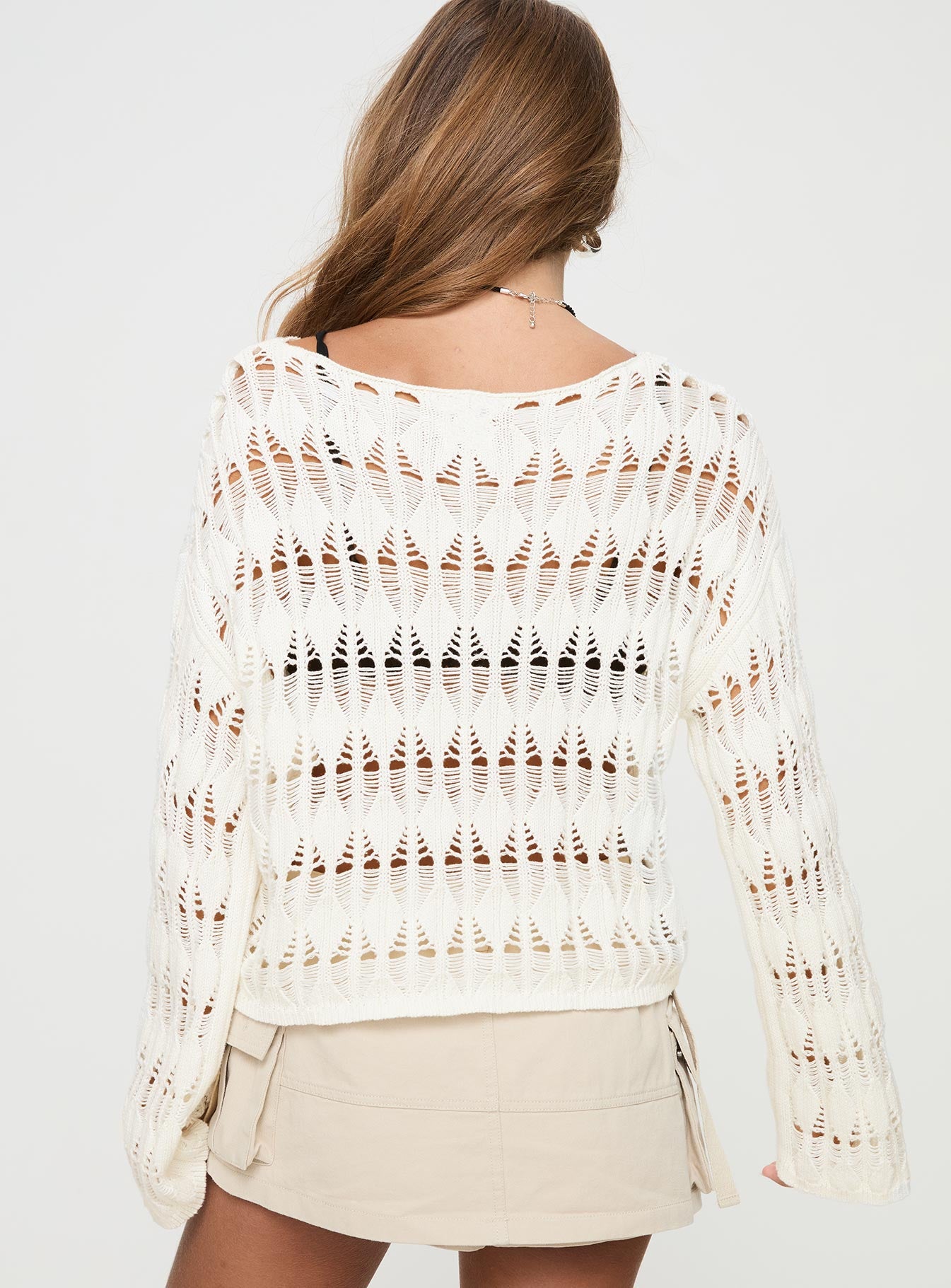 Mistic Knit Sweater Cream、mySite、solidvoid