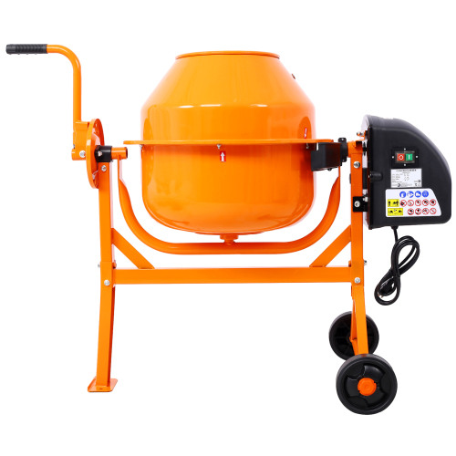 Cement Mixer,5 Cu. Ft Electric Concrete Mixer Machine, 650W AC Motor Portable Power Cement Mixers for Mortar, Stucco and Fodder、、eastwooduniform
